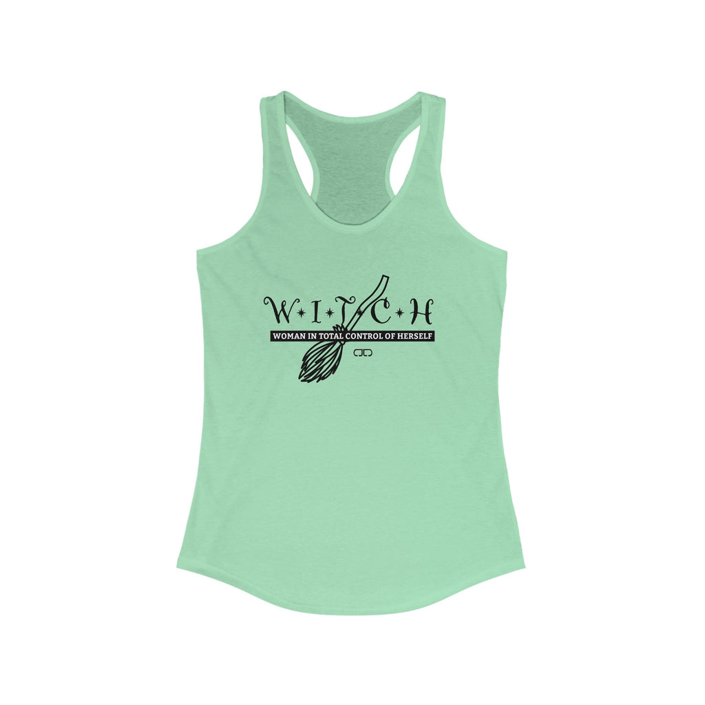 Witchy Vibes Racerback Tank, Women's Witch Tank Top, Spellbinding Summer Top, Gift for Witches, Halloween Apparel, Boho Style