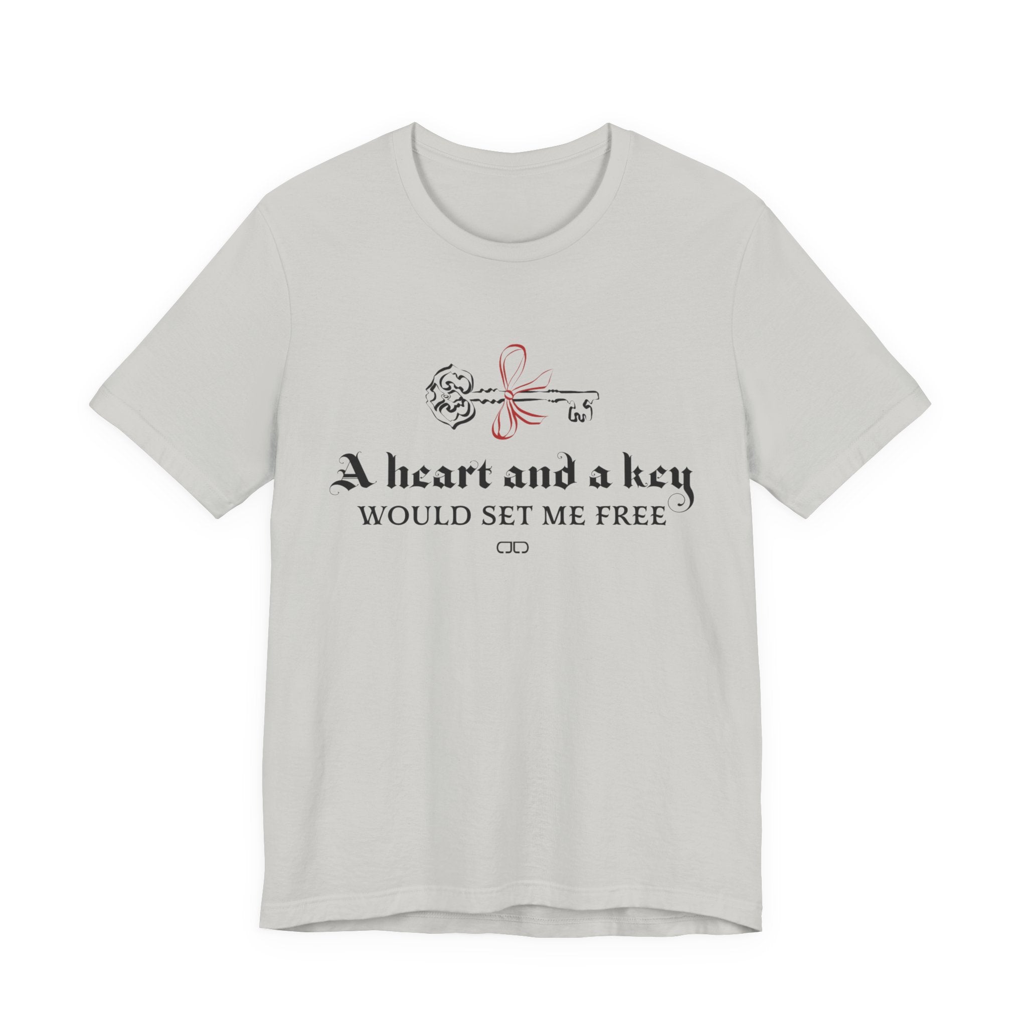 Heart and a Key Tee — "A heart and a key would set me free" Romantic Graphic T-Shirt