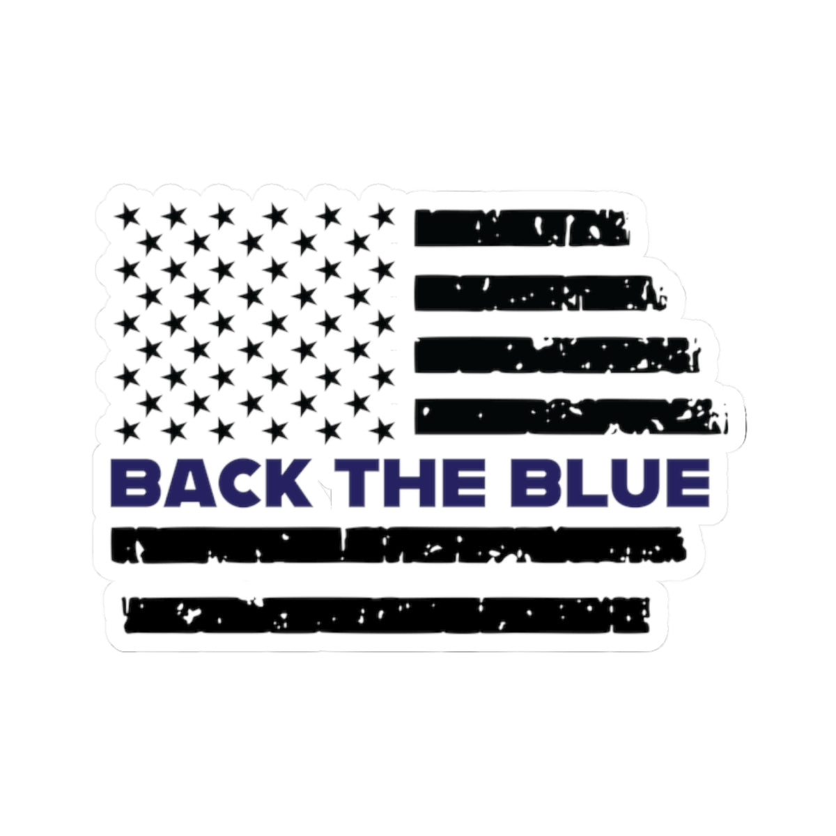 Back the Blue Kiss-Cut Stickers | Support Law Enforcement Decals | American Flag Vinyl Stickers | Police Pride Accessories | Patriotic Gifts