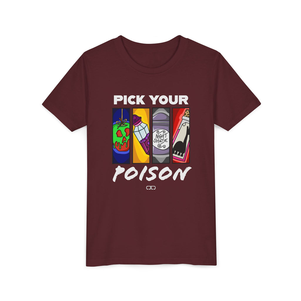 Pick Your Poison Youth Graphic Tee, Fun Casual Wear, Gift for Teenagers, Party Outfit, Cool Graphic T-Shirt