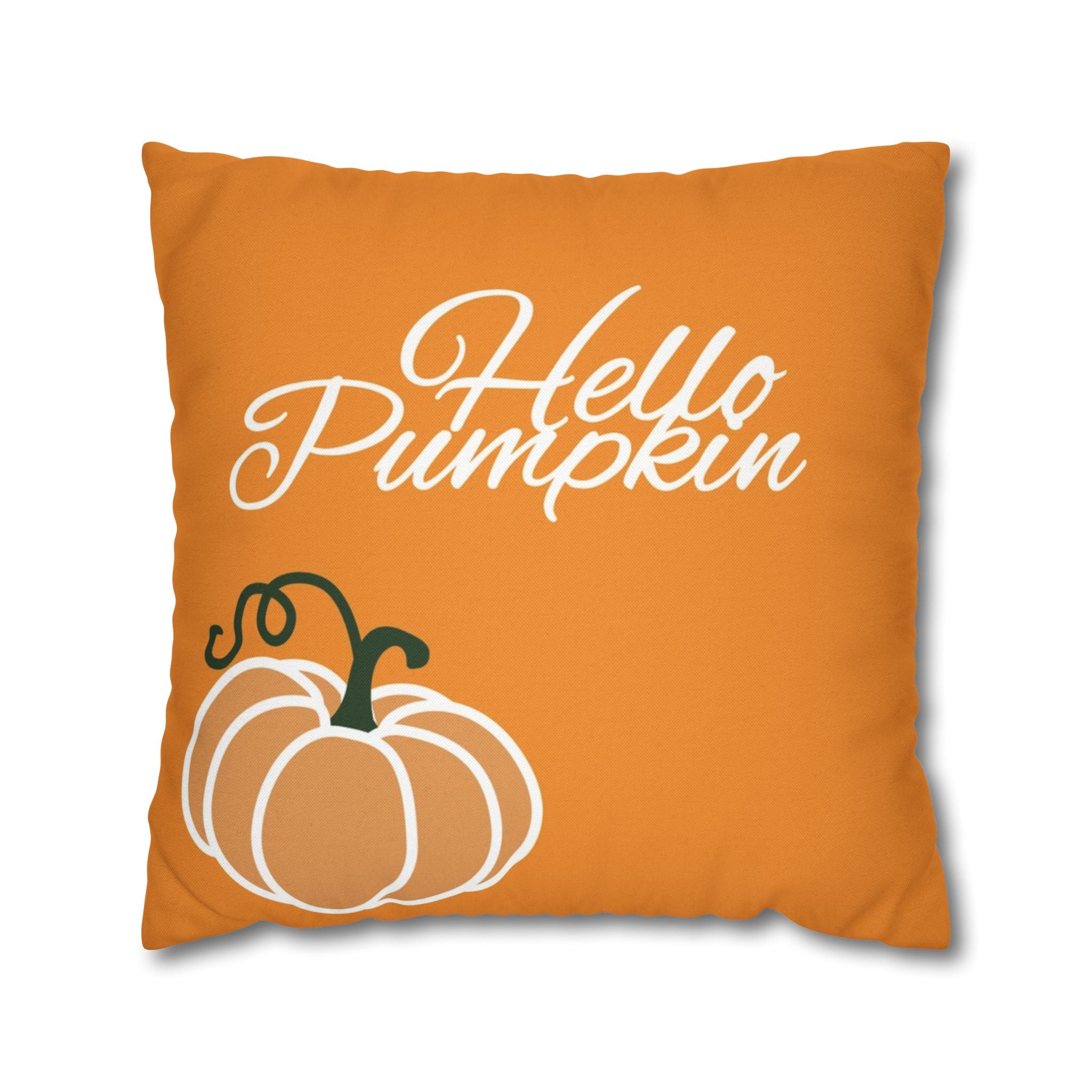 Fall-Themed Decorative Pillowcase - Hello Pumpkin, Autumn Decor, Cozy Home Accent, Thanksgiving Gift, Seasonal Pillow Cover