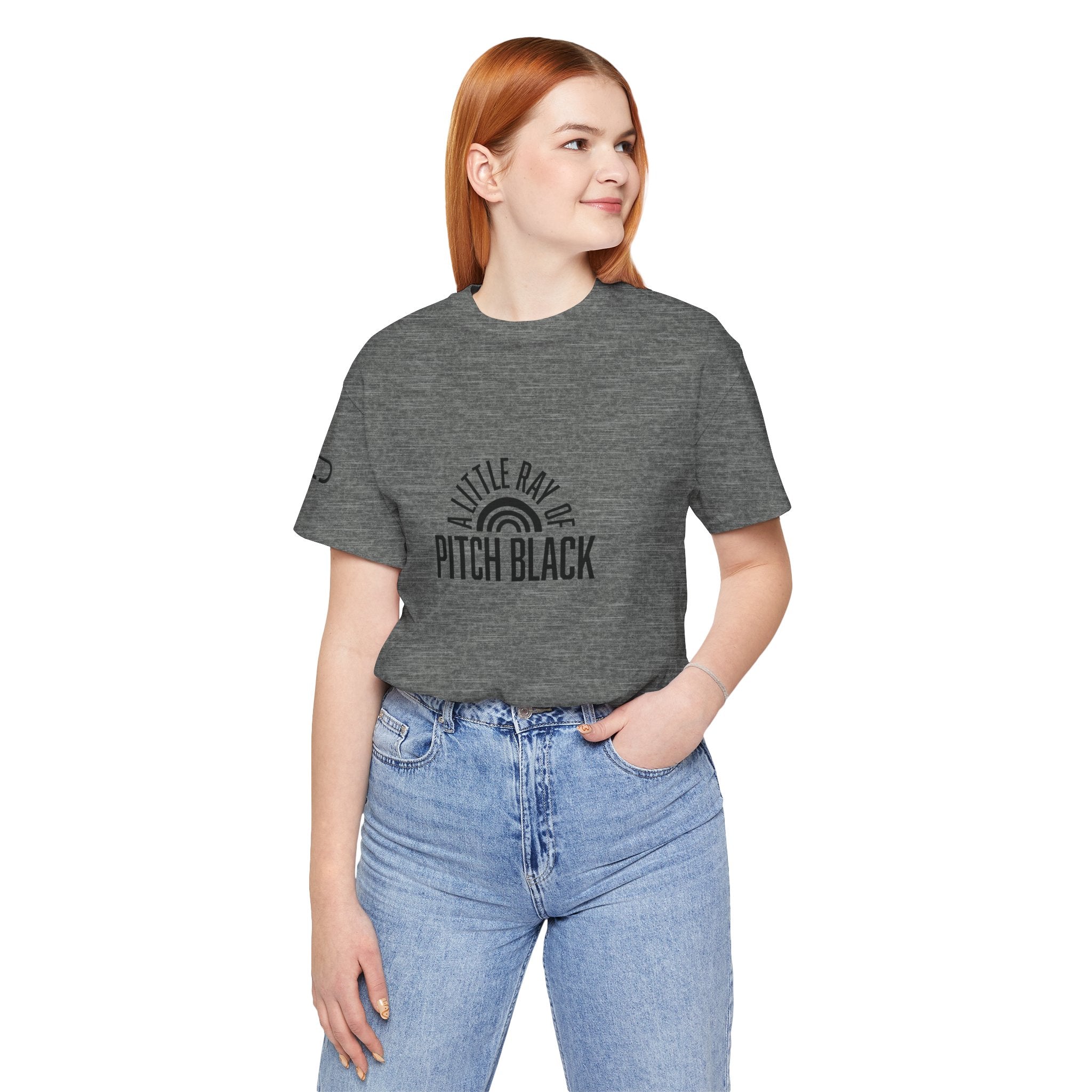 A Little Ray of Pitch Black Tee, Unisex Shirt, Gift for All Occasions, Casual Wear, Statement Tee, Unique Graphic T-Shirt