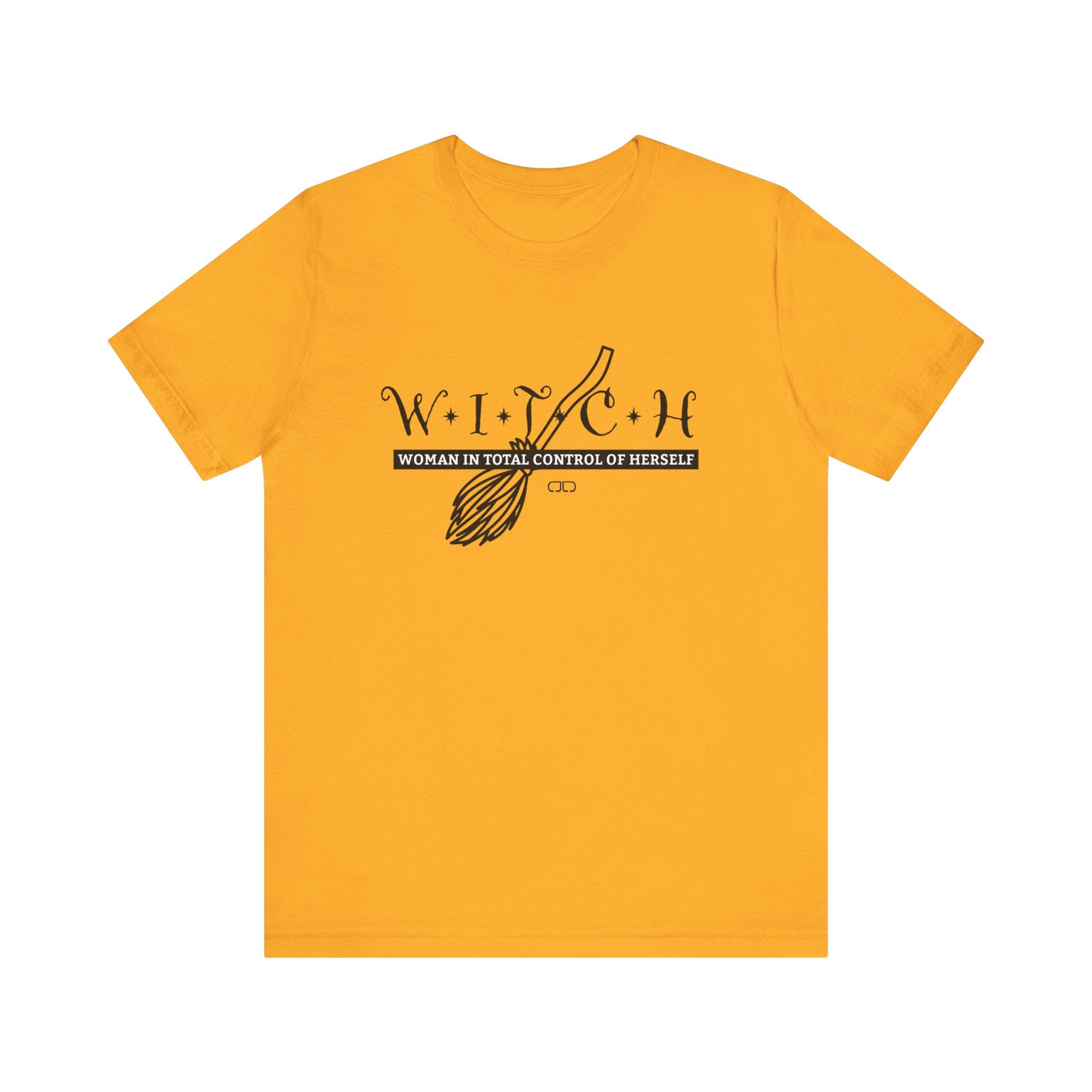 Witch Woman In Control of Herself Tee - Unisex Jersey Short Sleeve Shirt, Perfect for Witches, Gift for Halloween, Spiritual Wear, Self-Empowerment Apparel