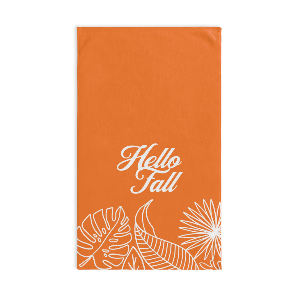 Hello Fall Hand Towel, Autumn Decor, Kitchen Towel, Fall Gift, Seasonal Home Accessory