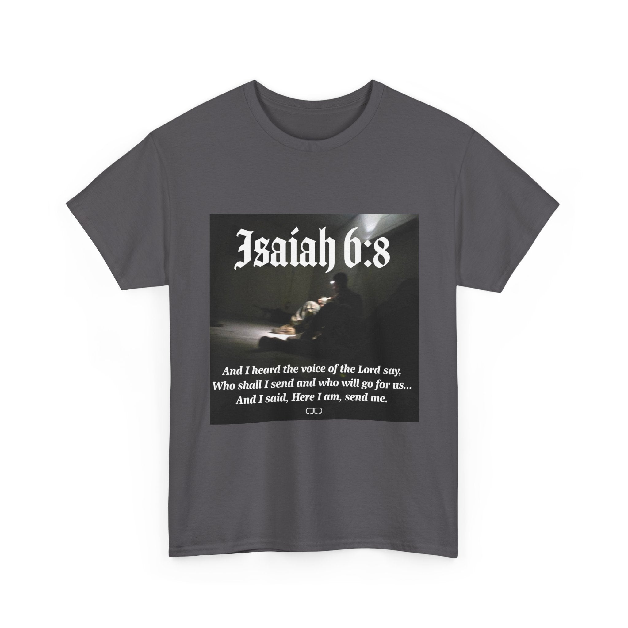 Military Watch Isiah 6:8 Heavy Cotton Tee, Church Attire, Christian Gift, Casual Wear, Everyday Fashion