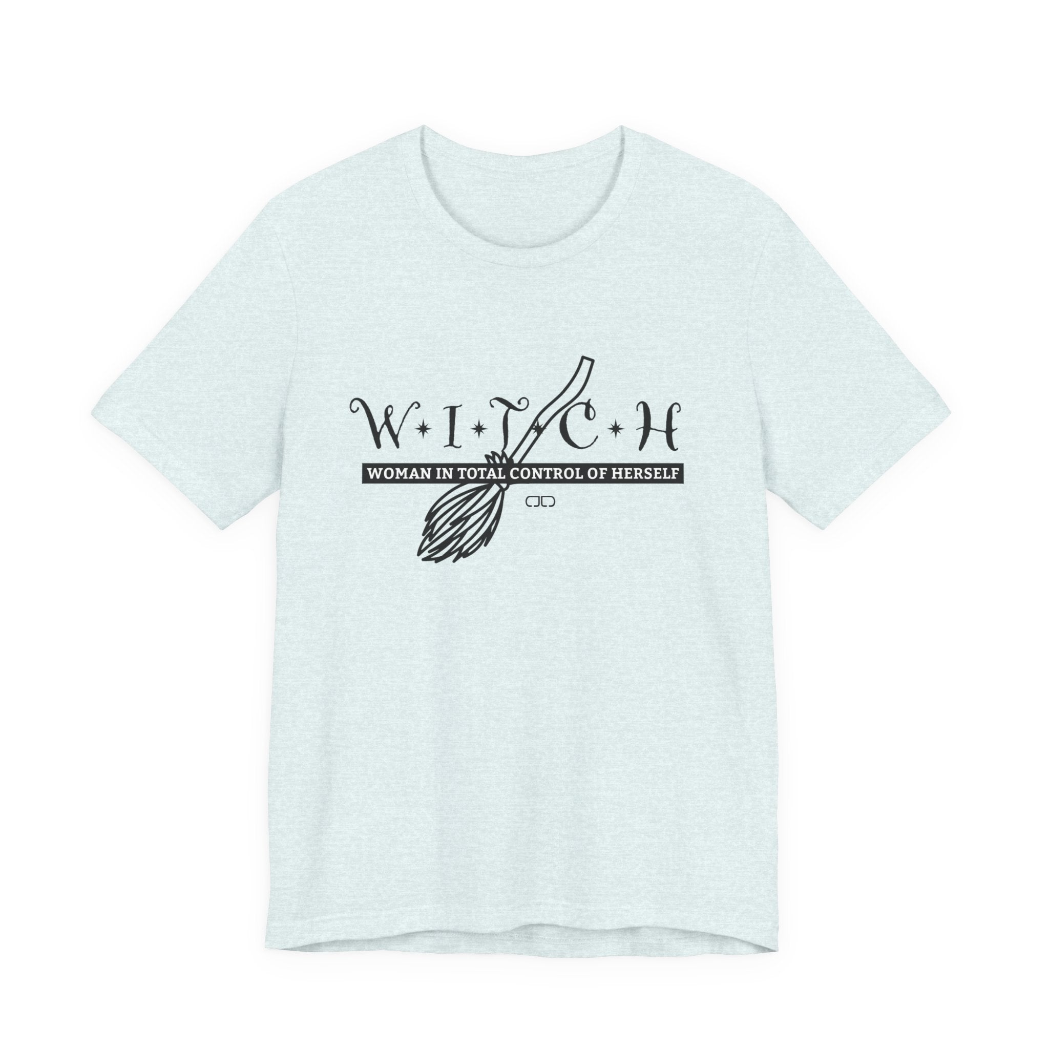 Witch Woman In Control of Herself Tee - Unisex Jersey Short Sleeve Shirt, Perfect for Witches, Gift for Halloween, Spiritual Wear, Self-Empowerment Apparel