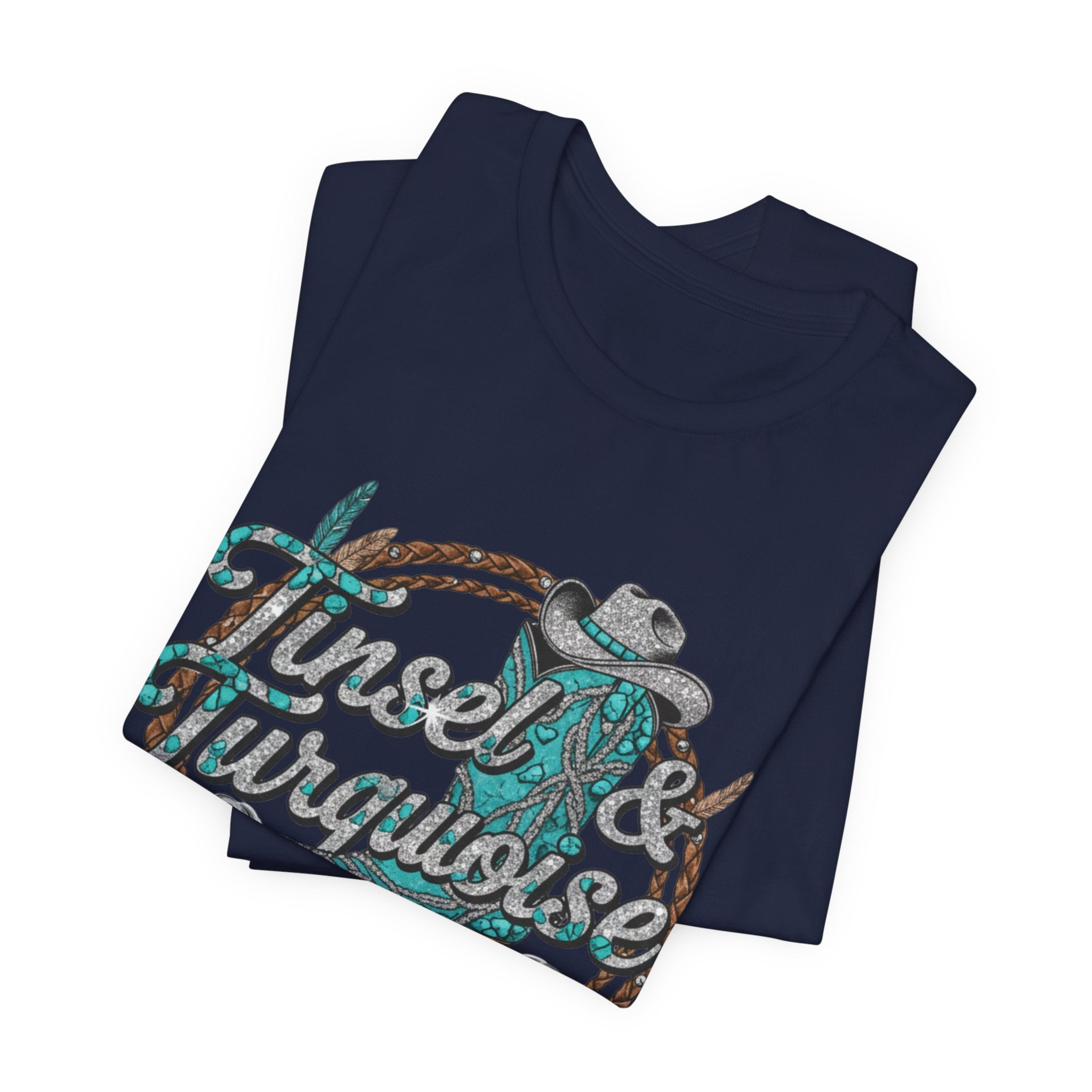 "Tinsel & Turquoise" Western Graphic Tee