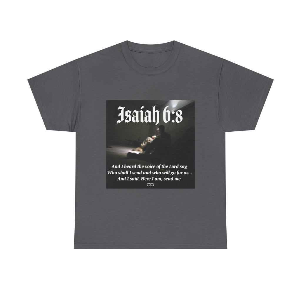 Military Watch Isiah 6:8 Heavy Cotton Tee, Church Attire, Christian Gift, Casual Wear, Everyday Fashion
