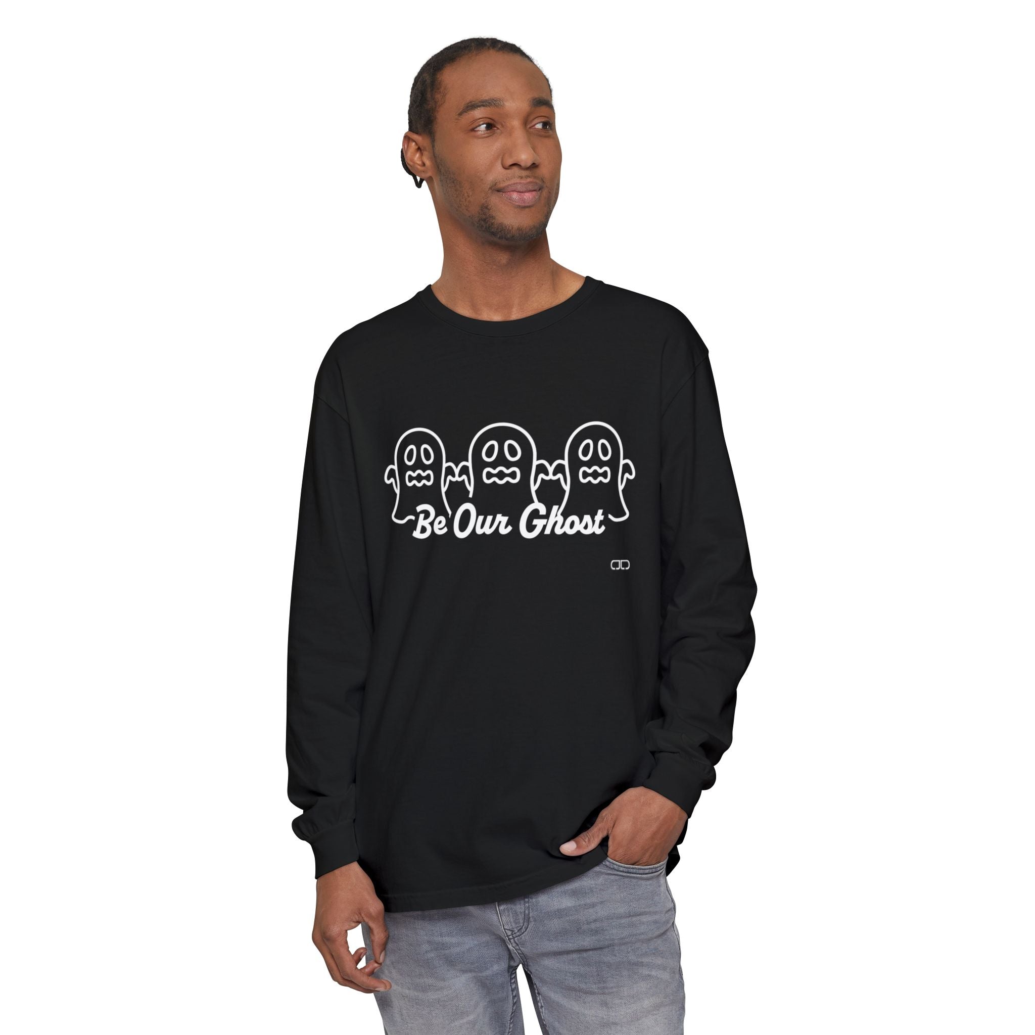 Be Our Ghost - Long Sleeve T-Shirt, Fall Apparel, Halloween Costume, Unisex Tee, Spooky Decor