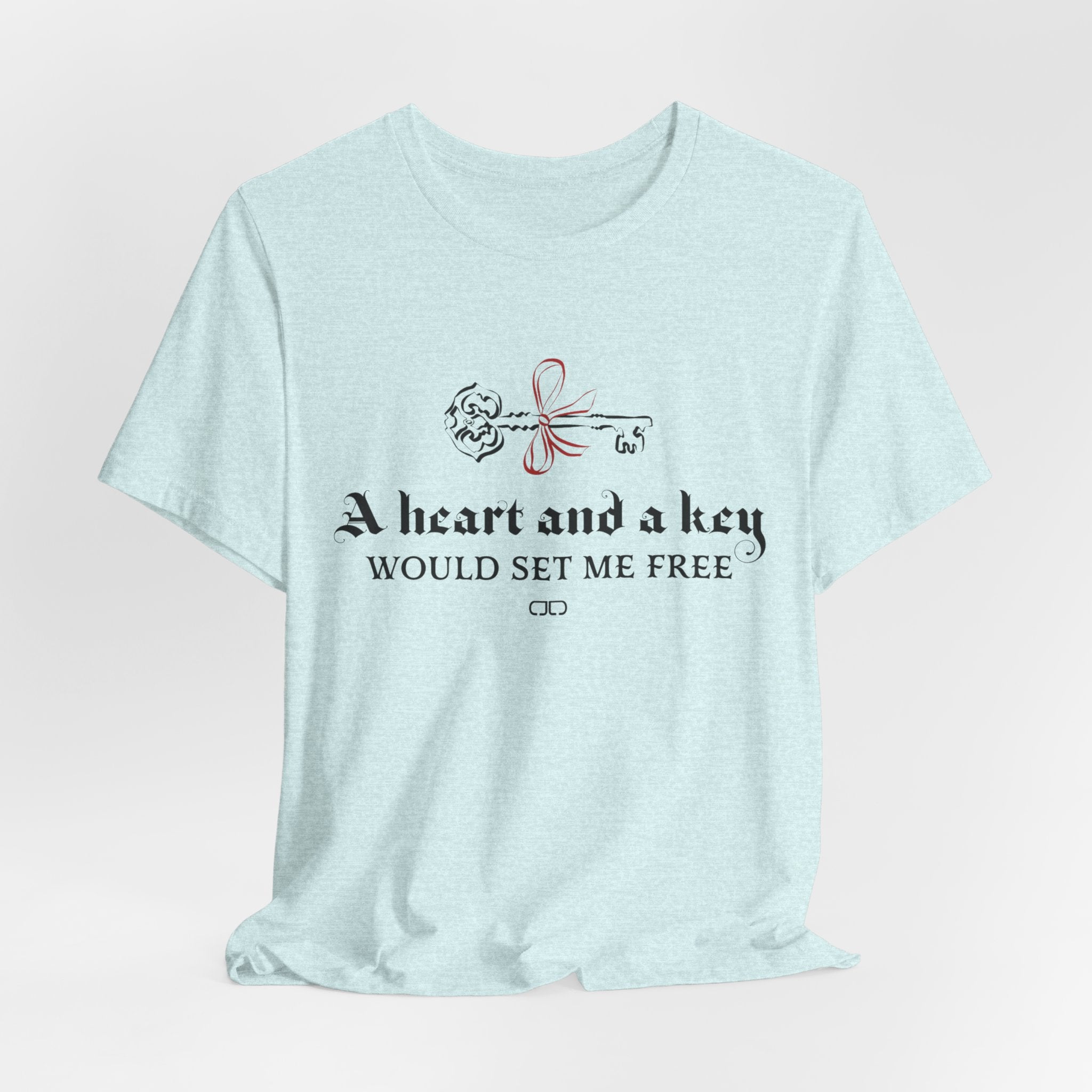 Heart and a Key Tee — "A heart and a key would set me free" Romantic Graphic T-Shirt