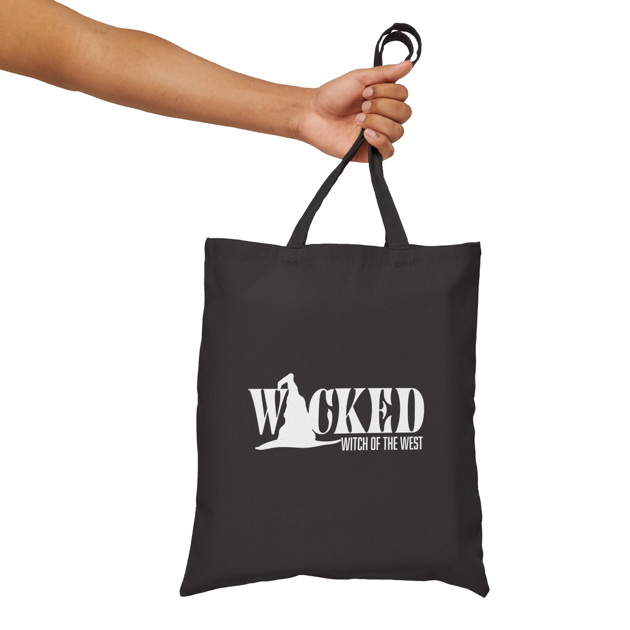 Wicked Witch Tote Bag, Reusable Cotton Canvas, Eco-Friendly Shopping Bag, Halloween Gift, Witchcraft Accessory