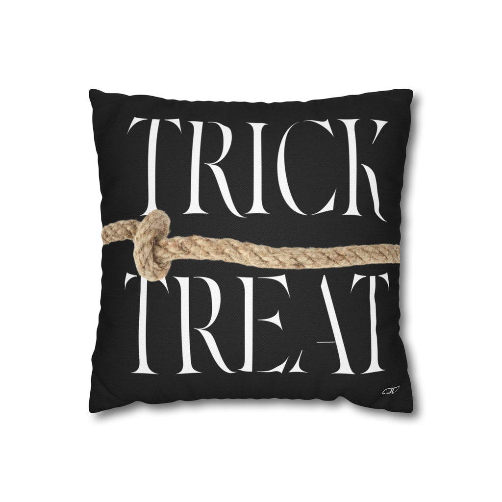 Halloween Trick or Treat Pillowcase, Spun Polyester Home Decor, Cozy Autumn Vibes, Seasonal Cushion Cover, Perfect for Fall Celebrations