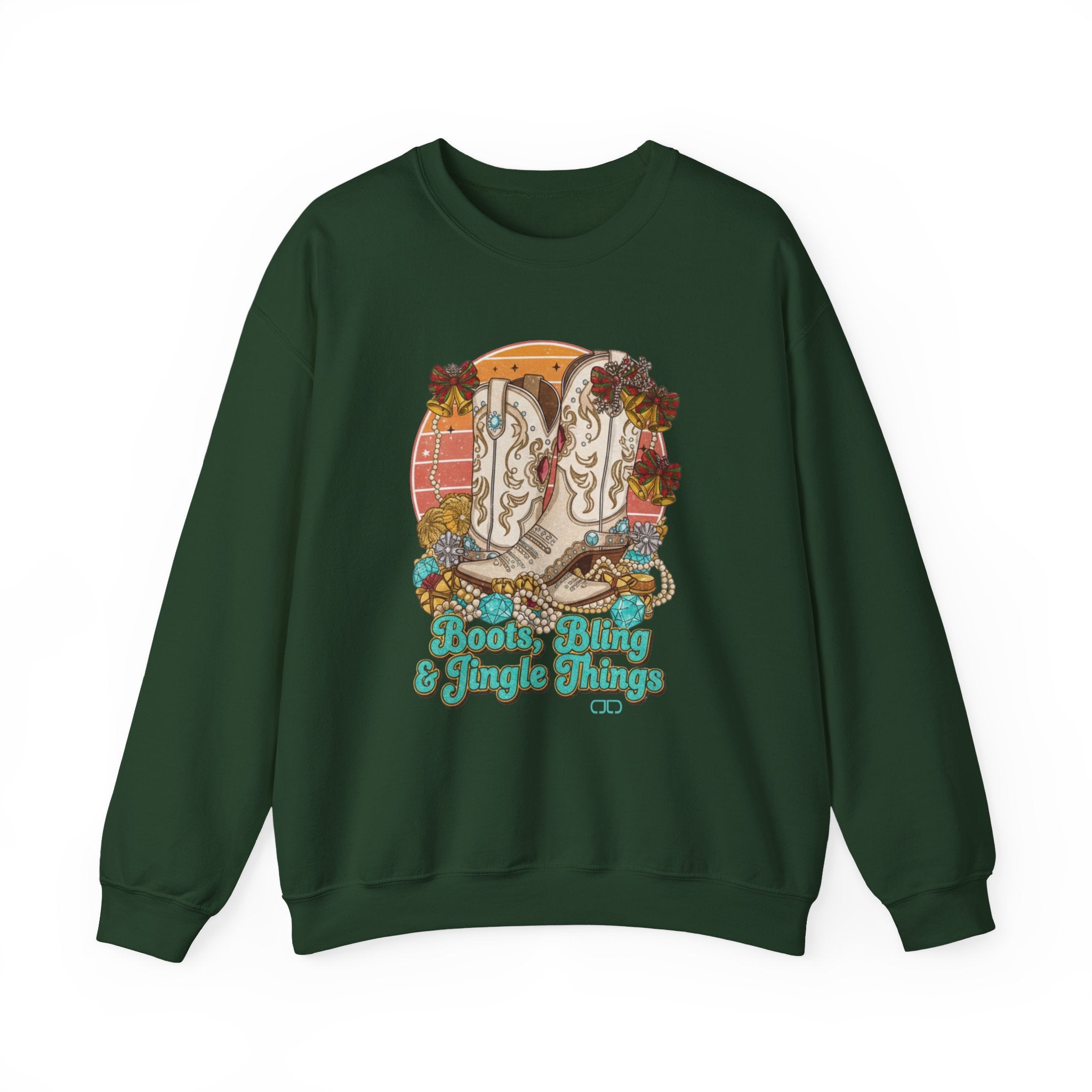 "Boots, Bling & Jingle Things" Western Holiday Pullover