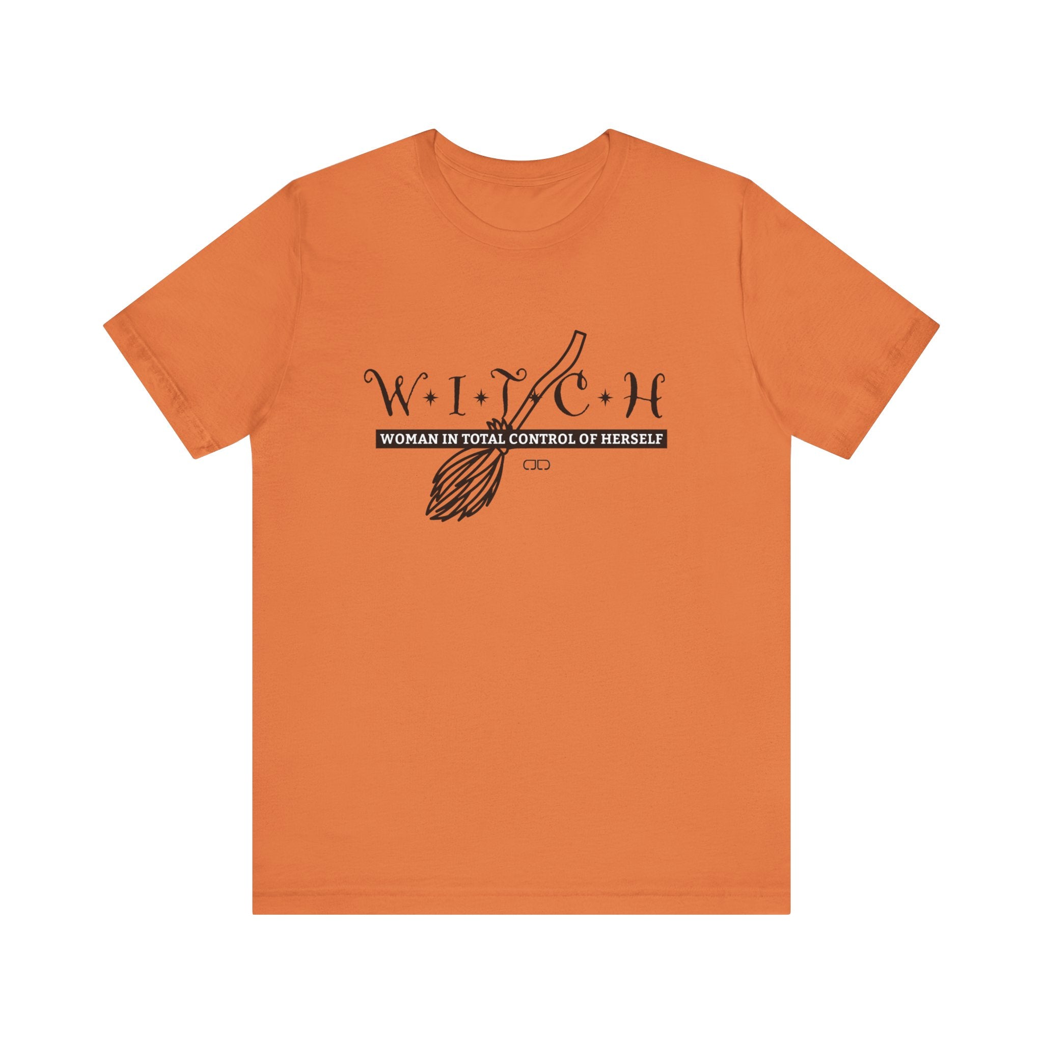 Witch Woman In Control of Herself Tee - Unisex Jersey Short Sleeve Shirt, Perfect for Witches, Gift for Halloween, Spiritual Wear, Self-Empowerment Apparel