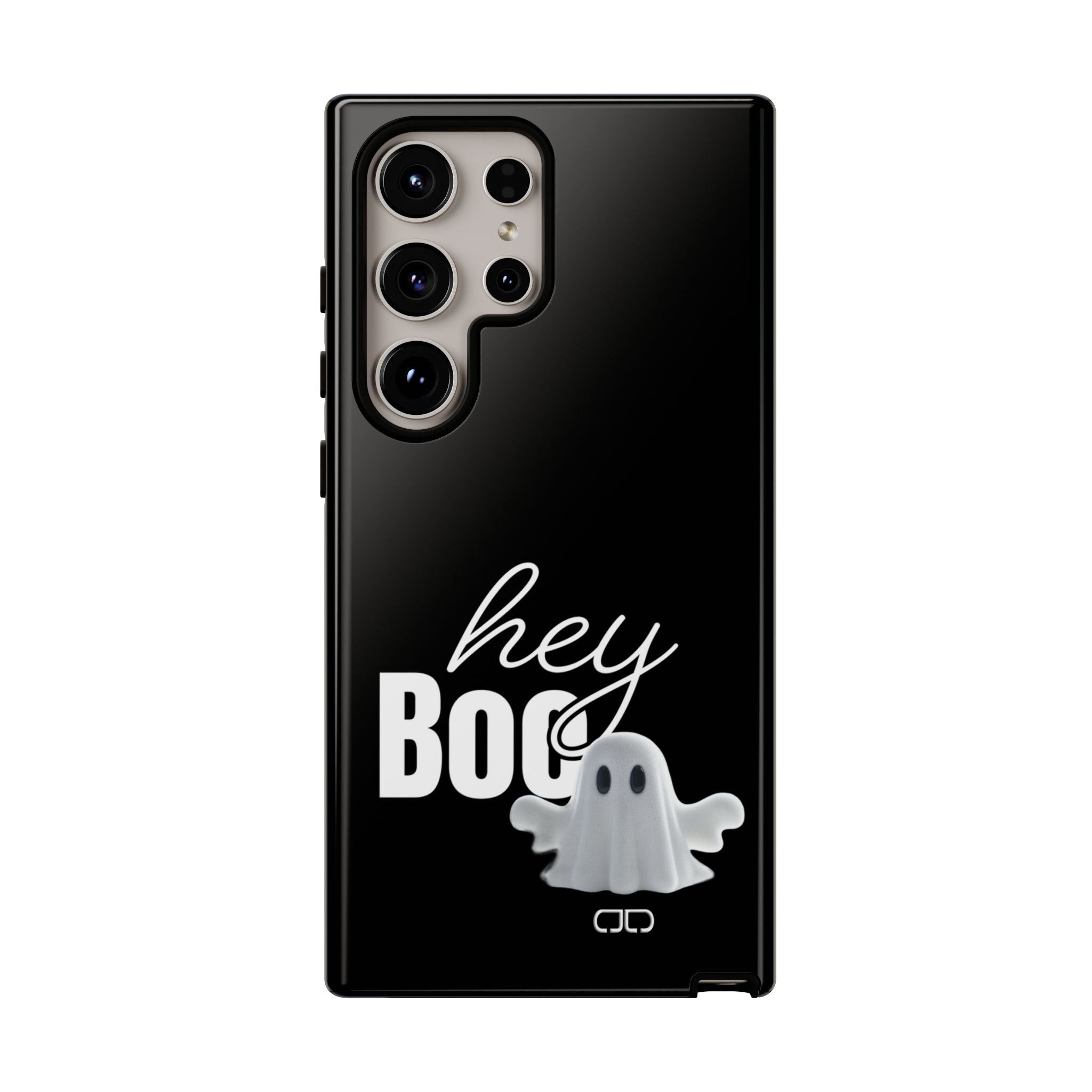 Hey Boo Tough Case, Ghost-Themed Phone Case, Cute Halloween Accessory, Spooky Gift for Friends, Tech Halloween Decor