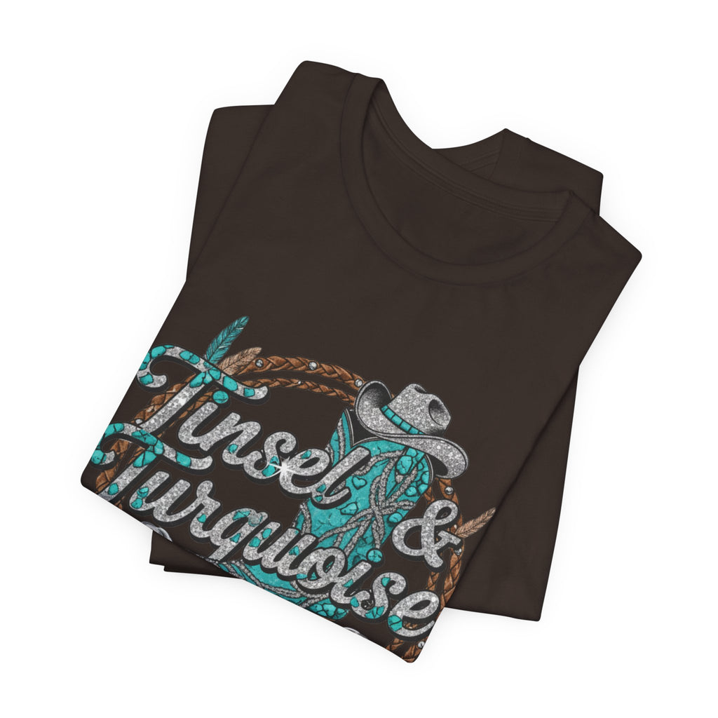 "Tinsel & Turquoise" Western Graphic Tee