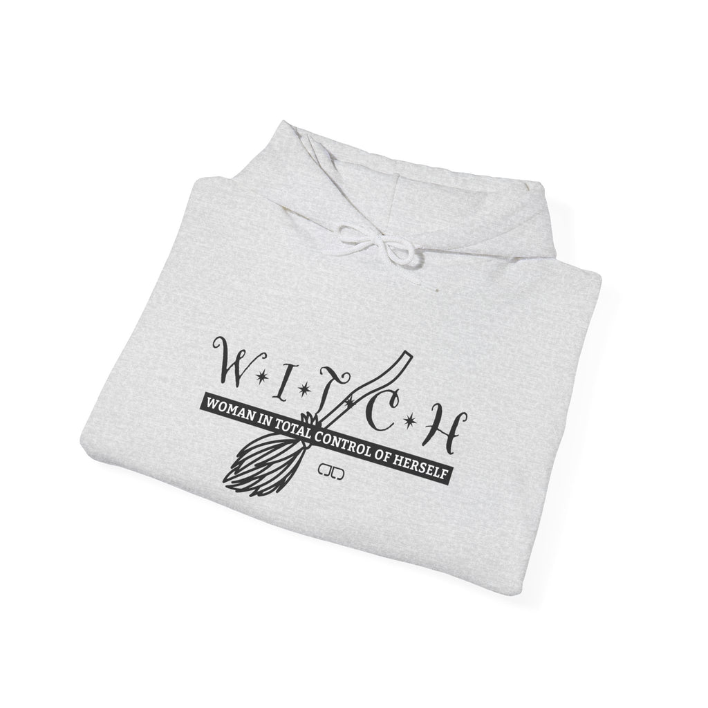 Witch - Woman In Total Control of Herself Hoodie, Unisex Hooded Sweatshirt, Cozy Witch Sweatshirt, Pagan Apparel, Halloween Fashion, Spiritual Gift