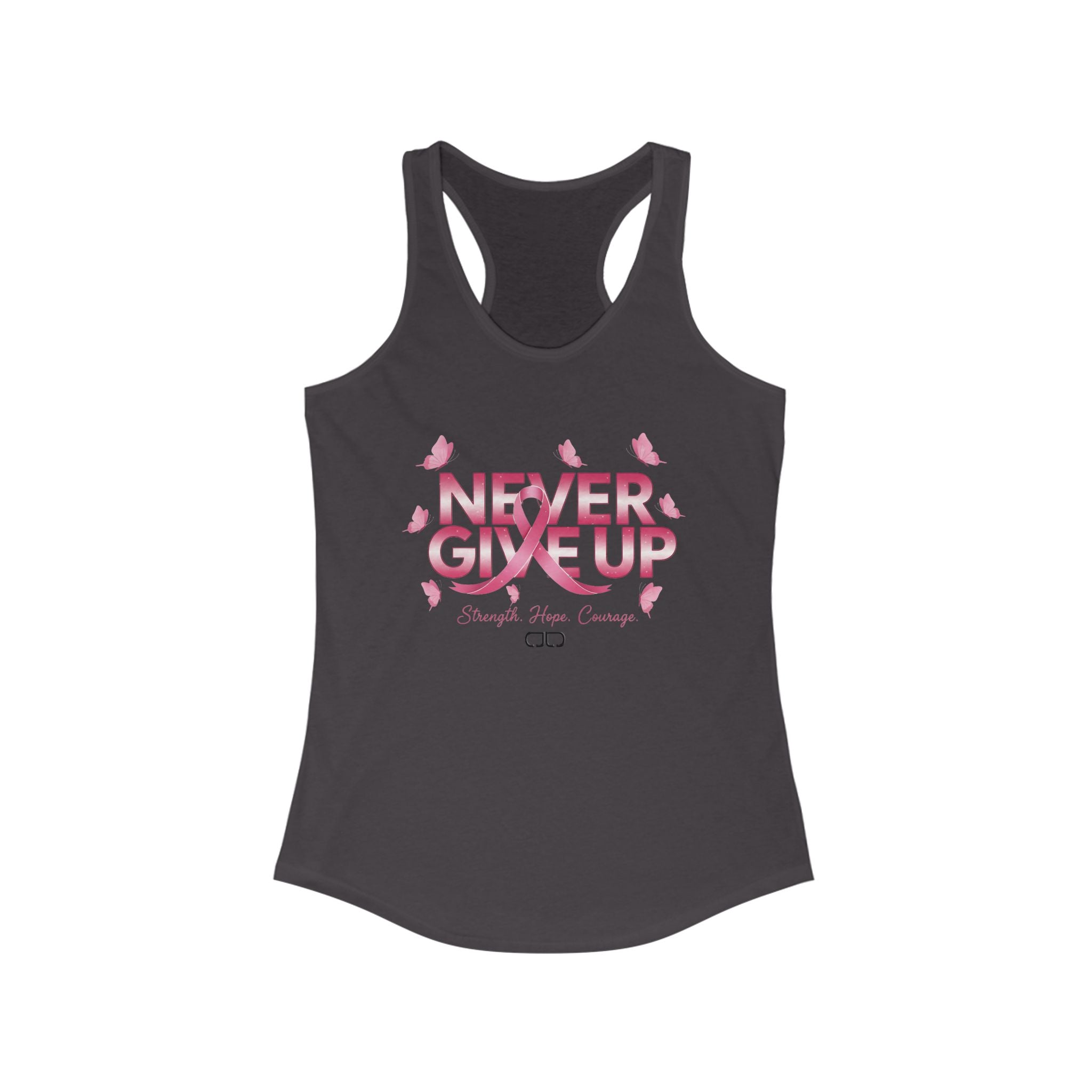 Never Give Up Inspirational Breast Cancer Awareness Tanktop