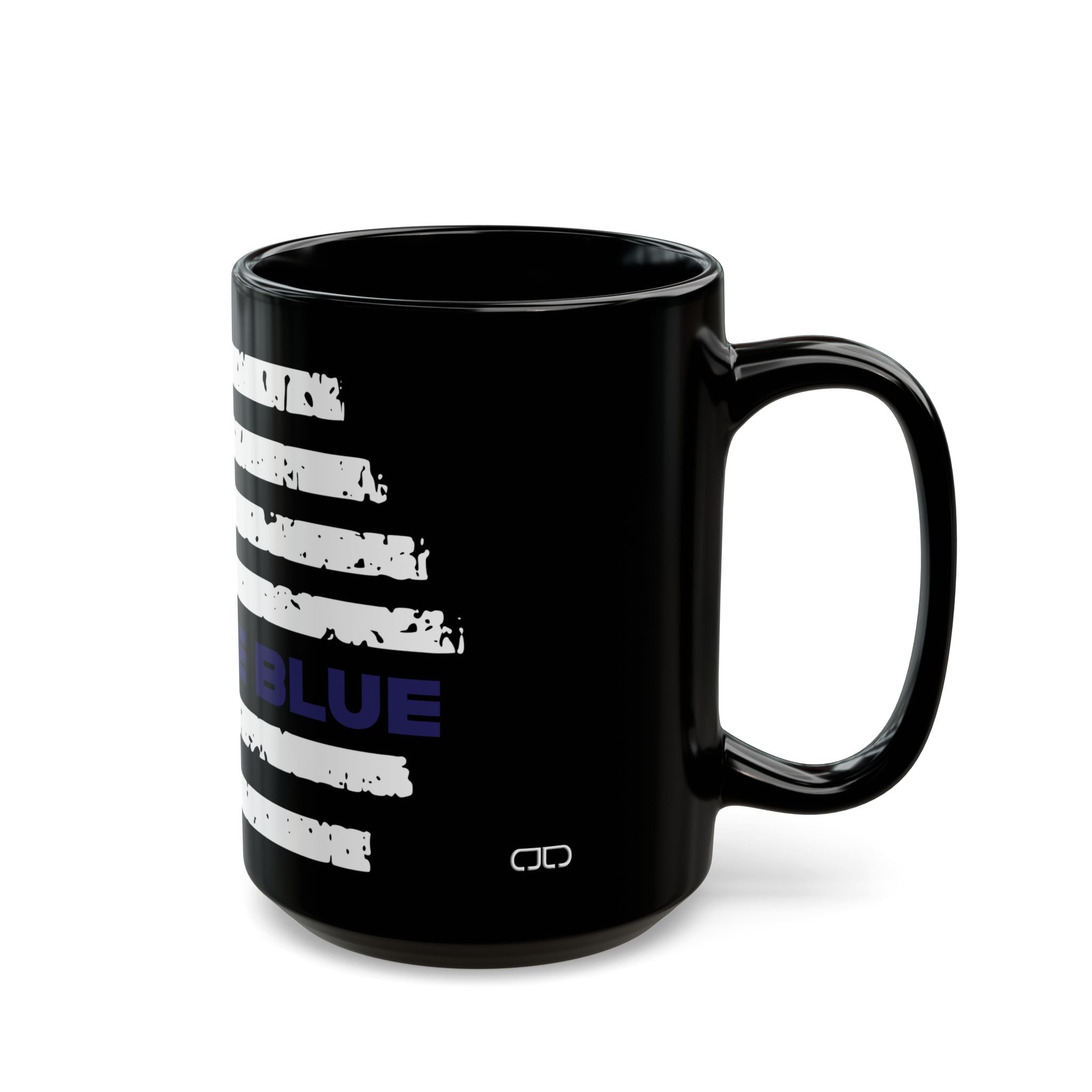 Support Our Heroes Black Mug - 11oz & 15oz, Police Appreciation Gift, Back the Blue Mug, First Responder Coffee Cup, Law Enforcement Support