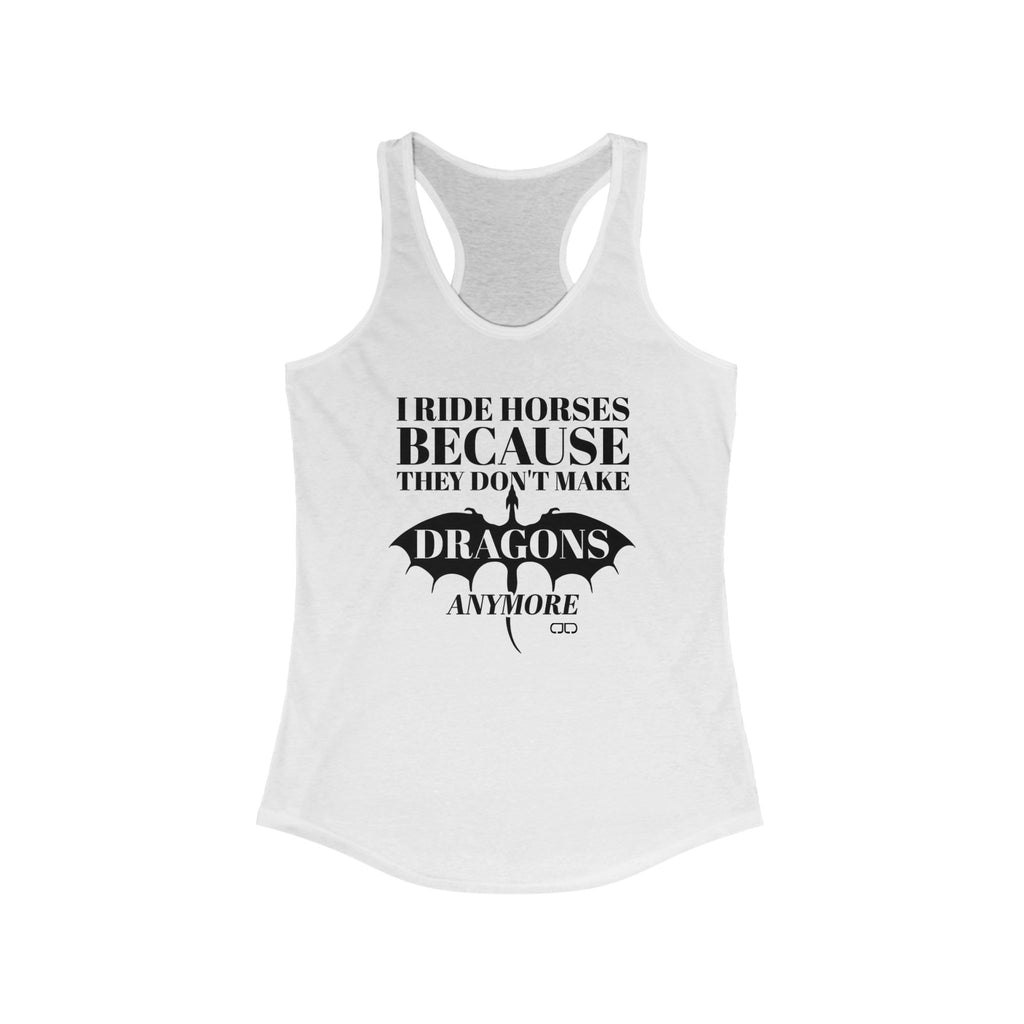Dragons & Horses Tank Top, Funny Horse Riding Tee, Gift for Equestrians, Summer Sportswear, Creative Workout Shirt