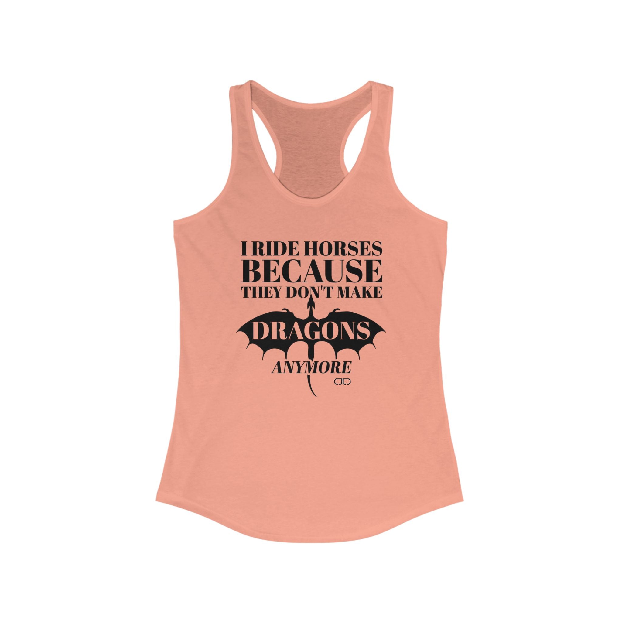 Dragons & Horses Tank Top, Funny Horse Riding Tee, Gift for Equestrians, Summer Sportswear, Creative Workout Shirt