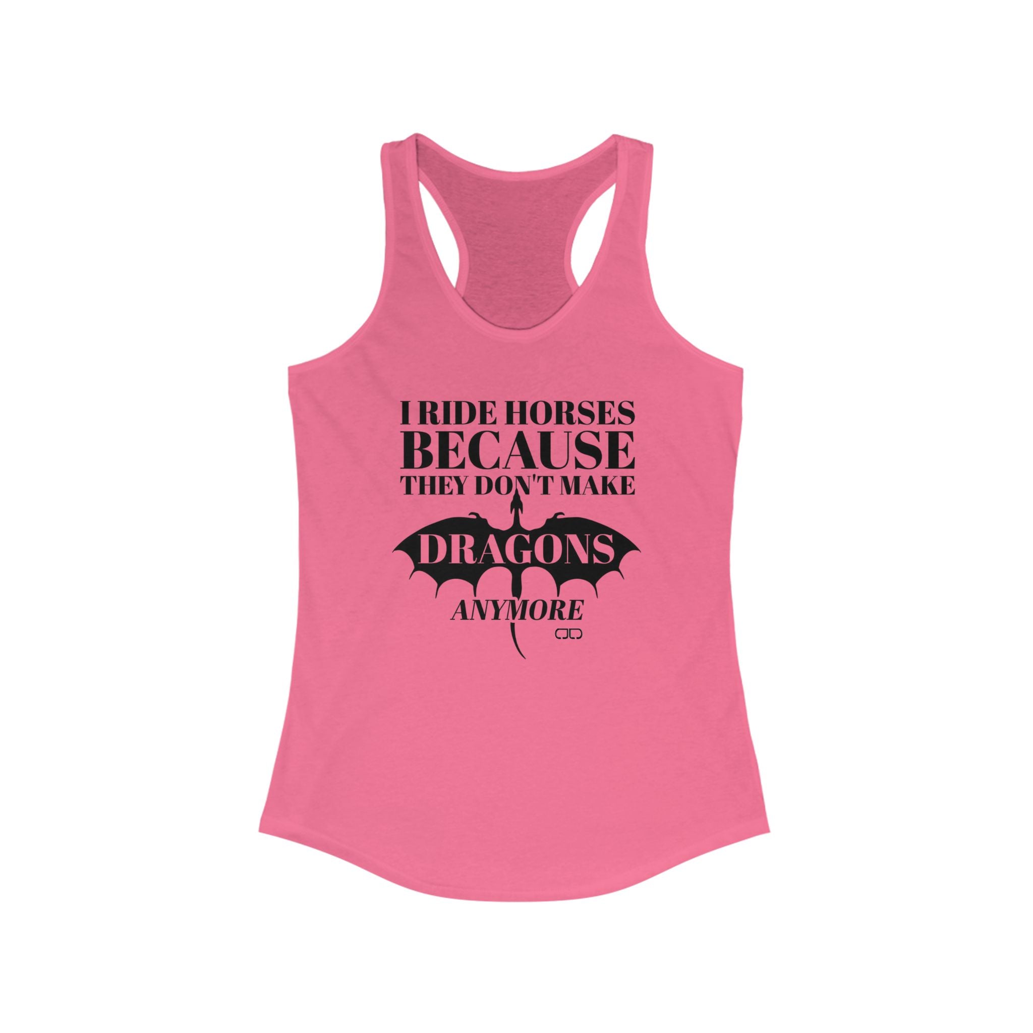 Dragons & Horses Tank Top, Funny Horse Riding Tee, Gift for Equestrians, Summer Sportswear, Creative Workout Shirt