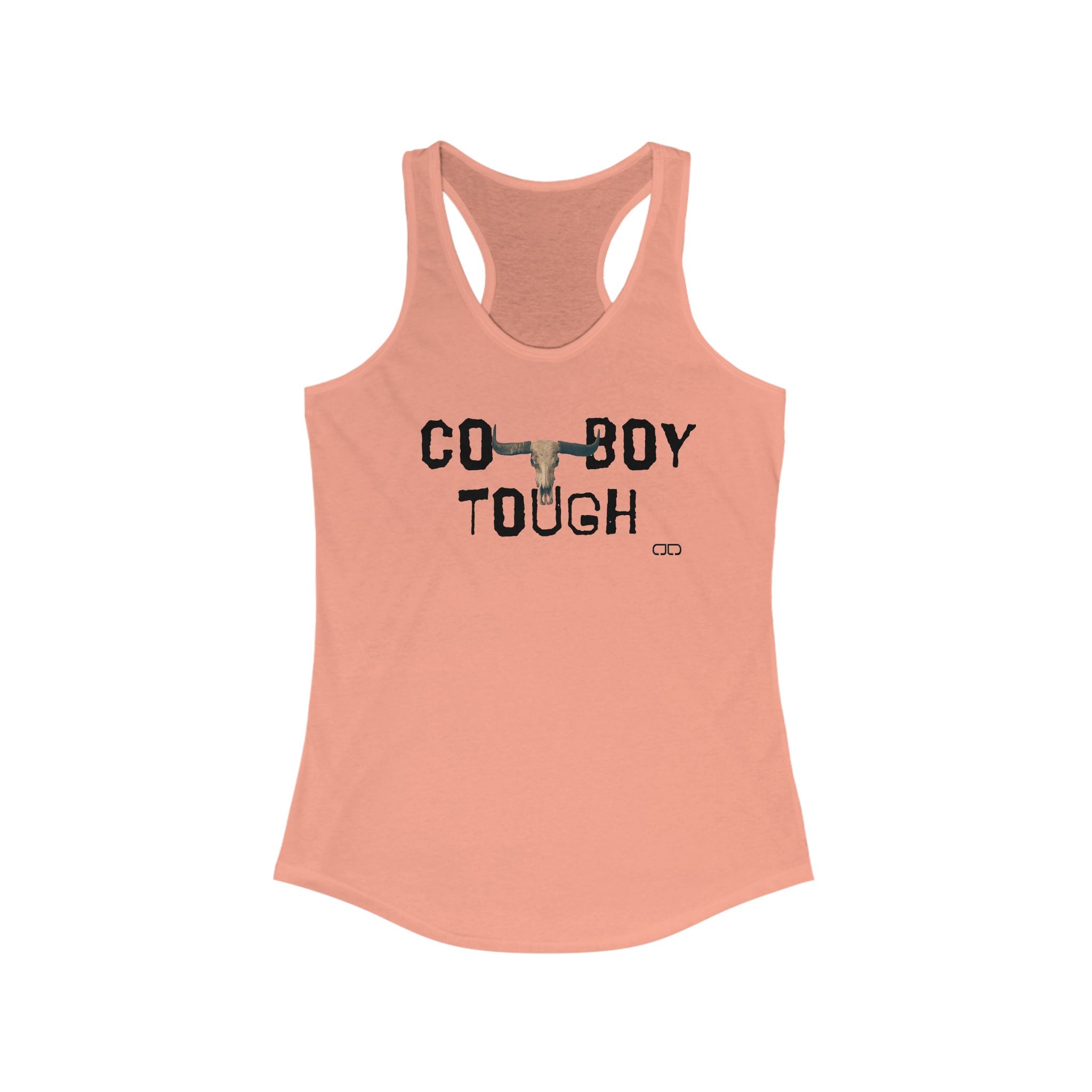 Cowboy Tough Women's Racerback Tank Top - Perfect for Summer Style, Workout, Country Concerts, and Outdoor Fun