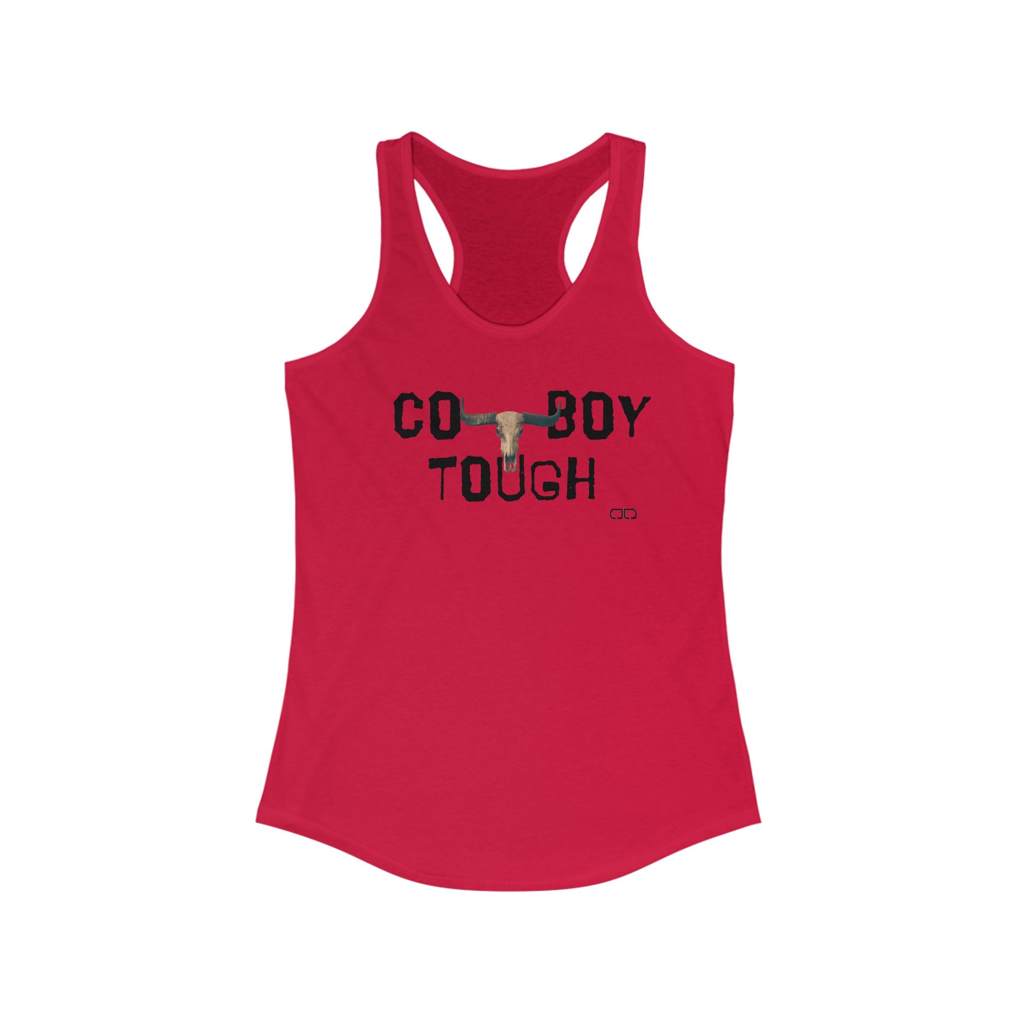 Cowboy Tough Women's Racerback Tank Top - Perfect for Summer Style, Workout, Country Concerts, and Outdoor Fun