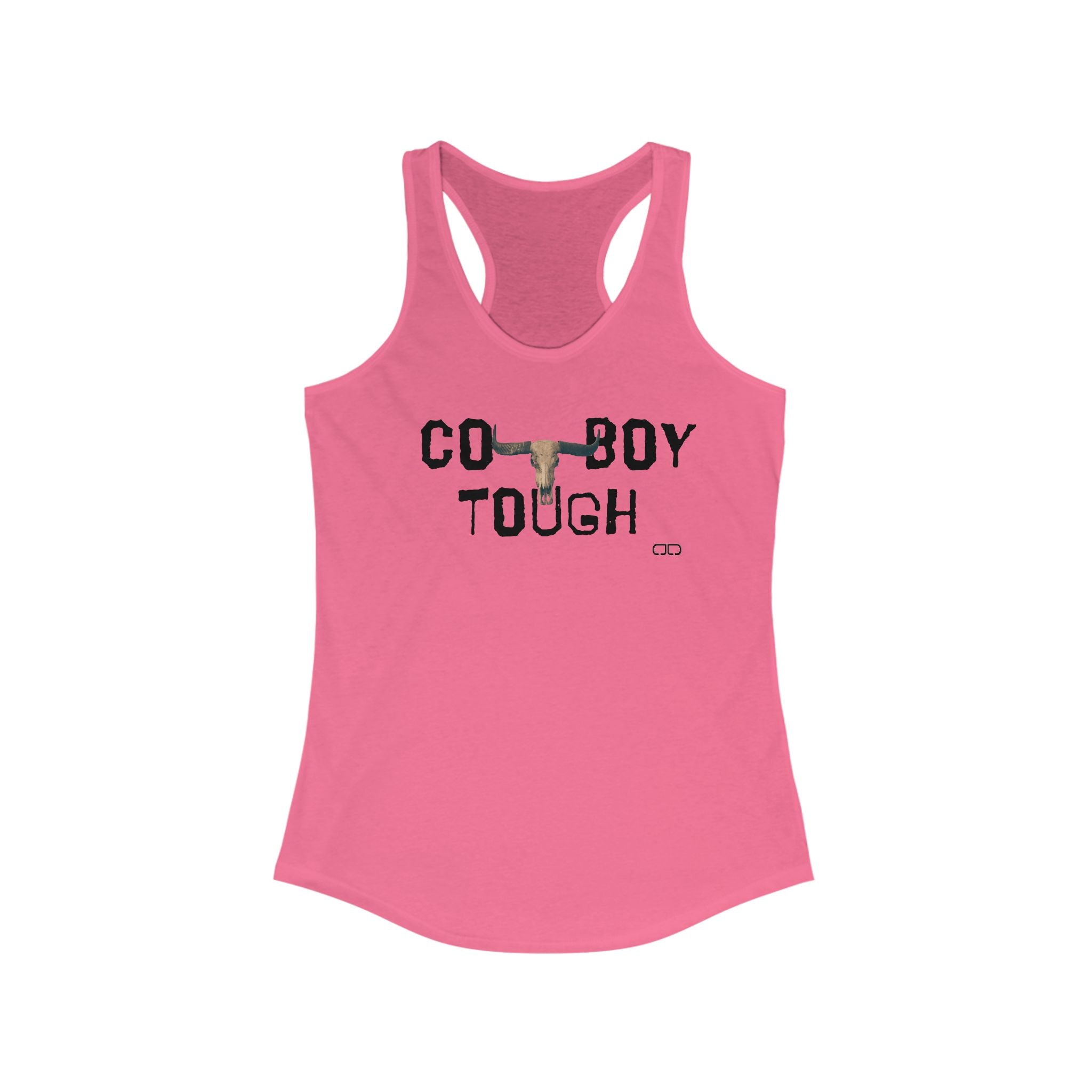 Cowboy Tough Women's Racerback Tank Top - Perfect for Summer Style, Workout, Country Concerts, and Outdoor Fun