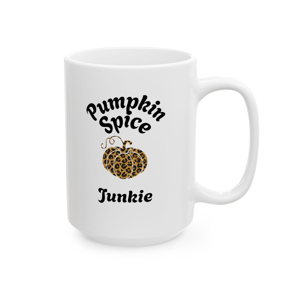 Pumpkin Spice Junkie | Ceramic Coffee Mug, Funny Gift for Coffee Lovers, Personalized Mug, Perfect for Birthdays or Holidays