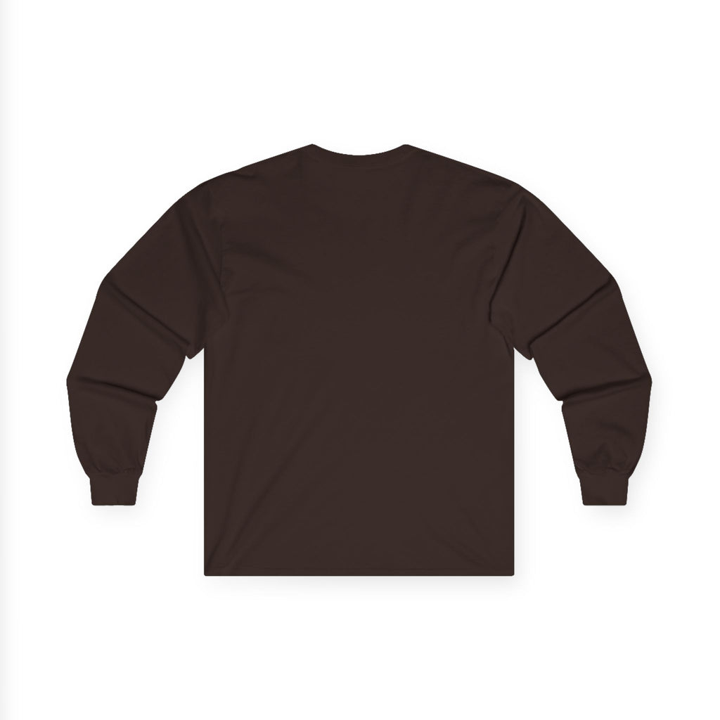 The Daily Grind Skull Long Sleeve Tee - Vintage Coffee & Motorcycle Vibe