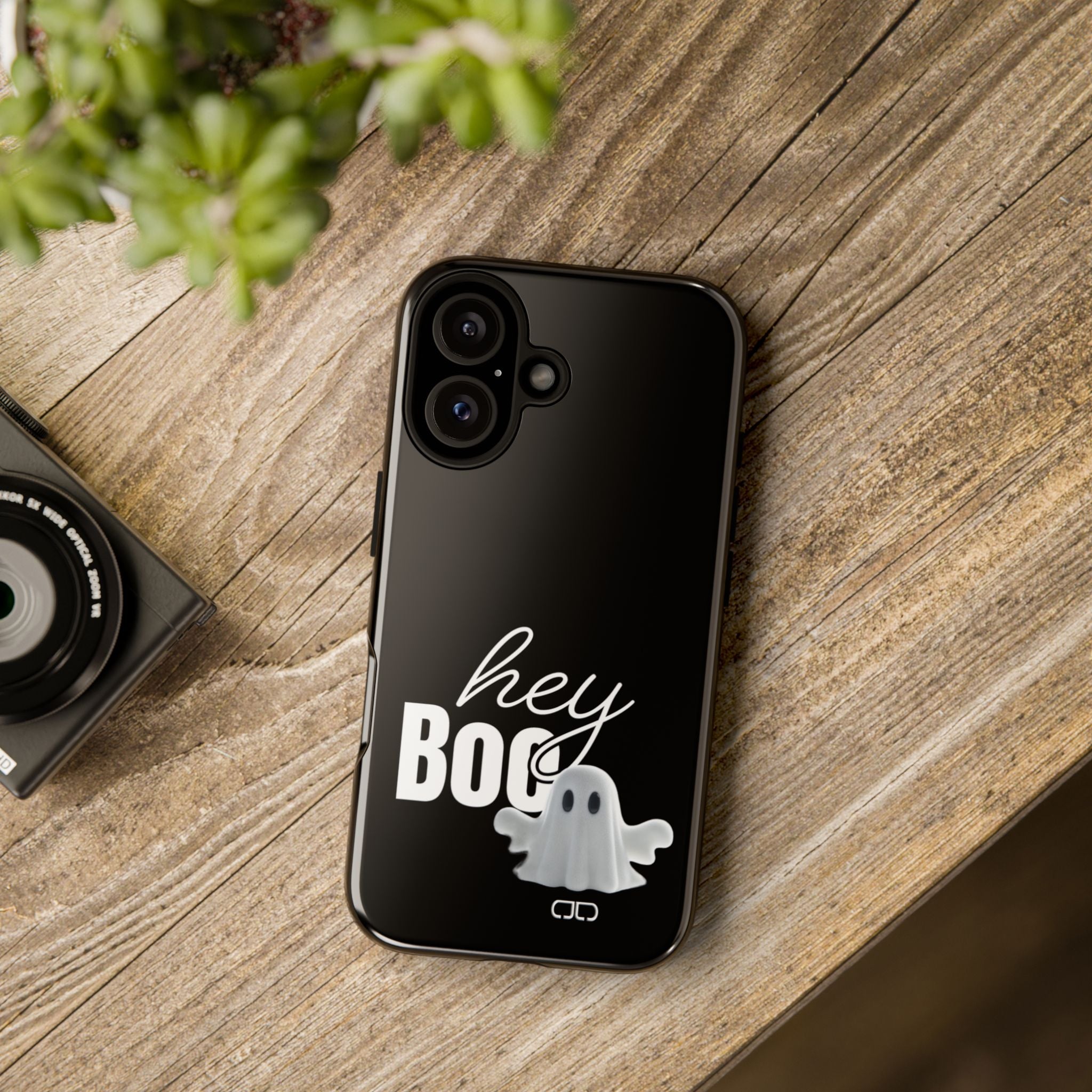 Hey Boo Tough Case, Ghost-Themed Phone Case, Cute Halloween Accessory, Spooky Gift for Friends, Tech Halloween Decor