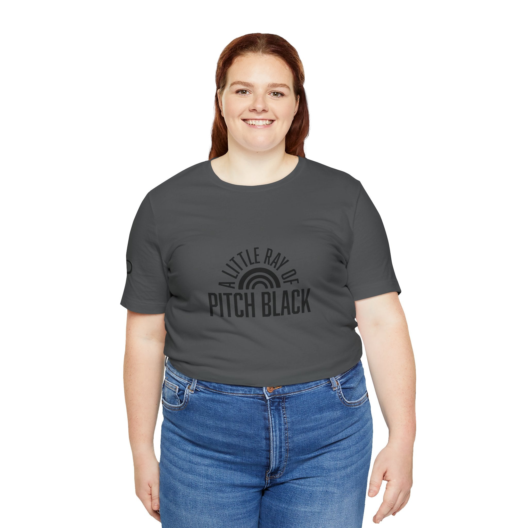 A Little Ray of Pitch Black Tee, Unisex Shirt, Gift for All Occasions, Casual Wear, Statement Tee, Unique Graphic T-Shirt