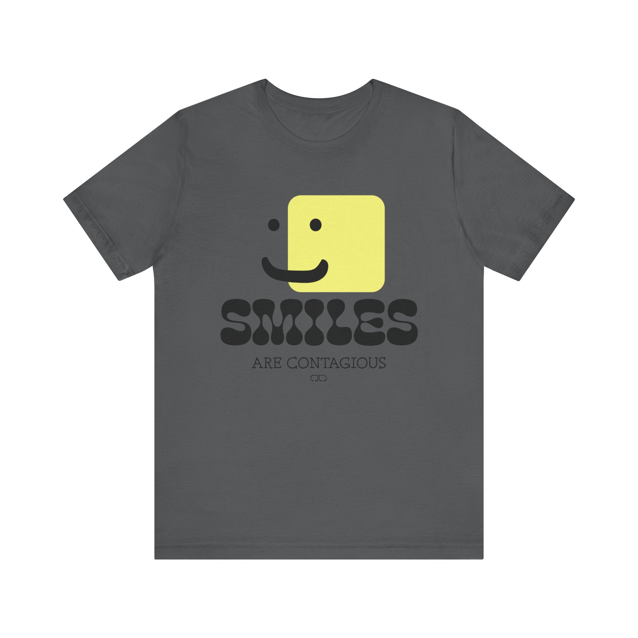 Smiles Are Contagious Unisex Tee - Positive Vibes T-Shirt, Casual Daily Wear, Gift for Friends, Cute Graphic Top, Fun Humor Clothing