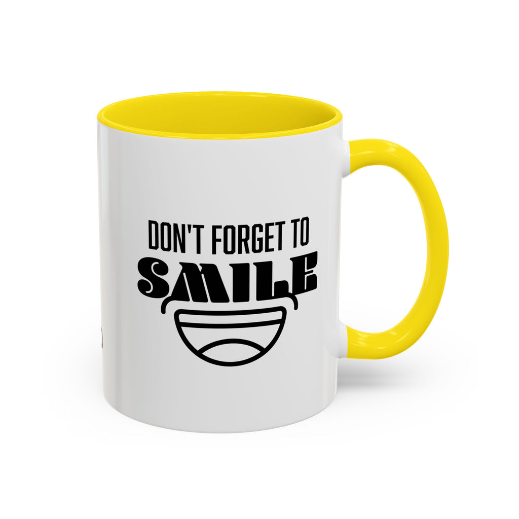 Don't Forget To Smile Mug, Motivational Drinkware, Home Office Decor, Gift for Friends, Cheer Up Gifts, Don't Forget to Smile