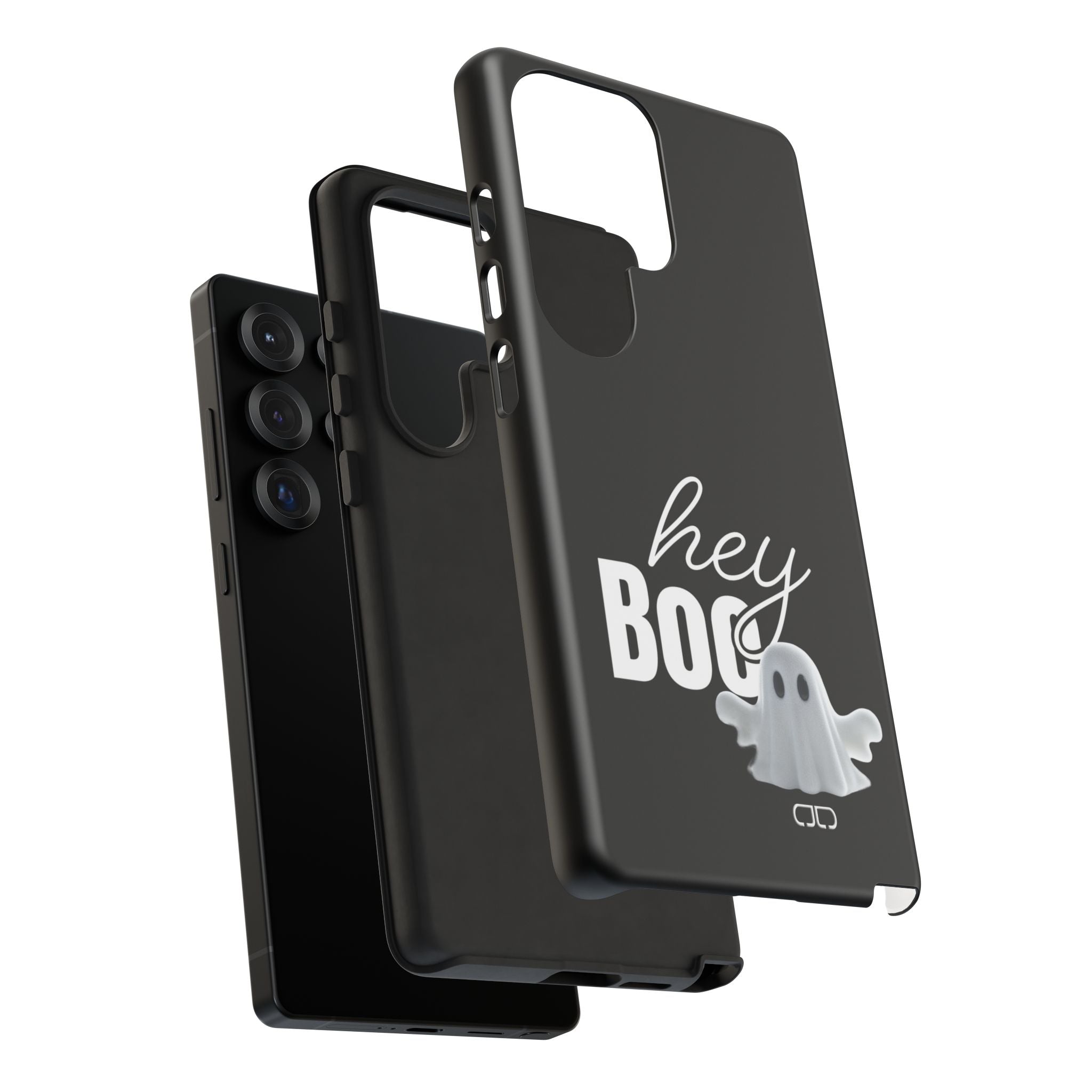 Hey Boo Tough Case, Ghost-Themed Phone Case, Cute Halloween Accessory, Spooky Gift for Friends, Tech Halloween Decor
