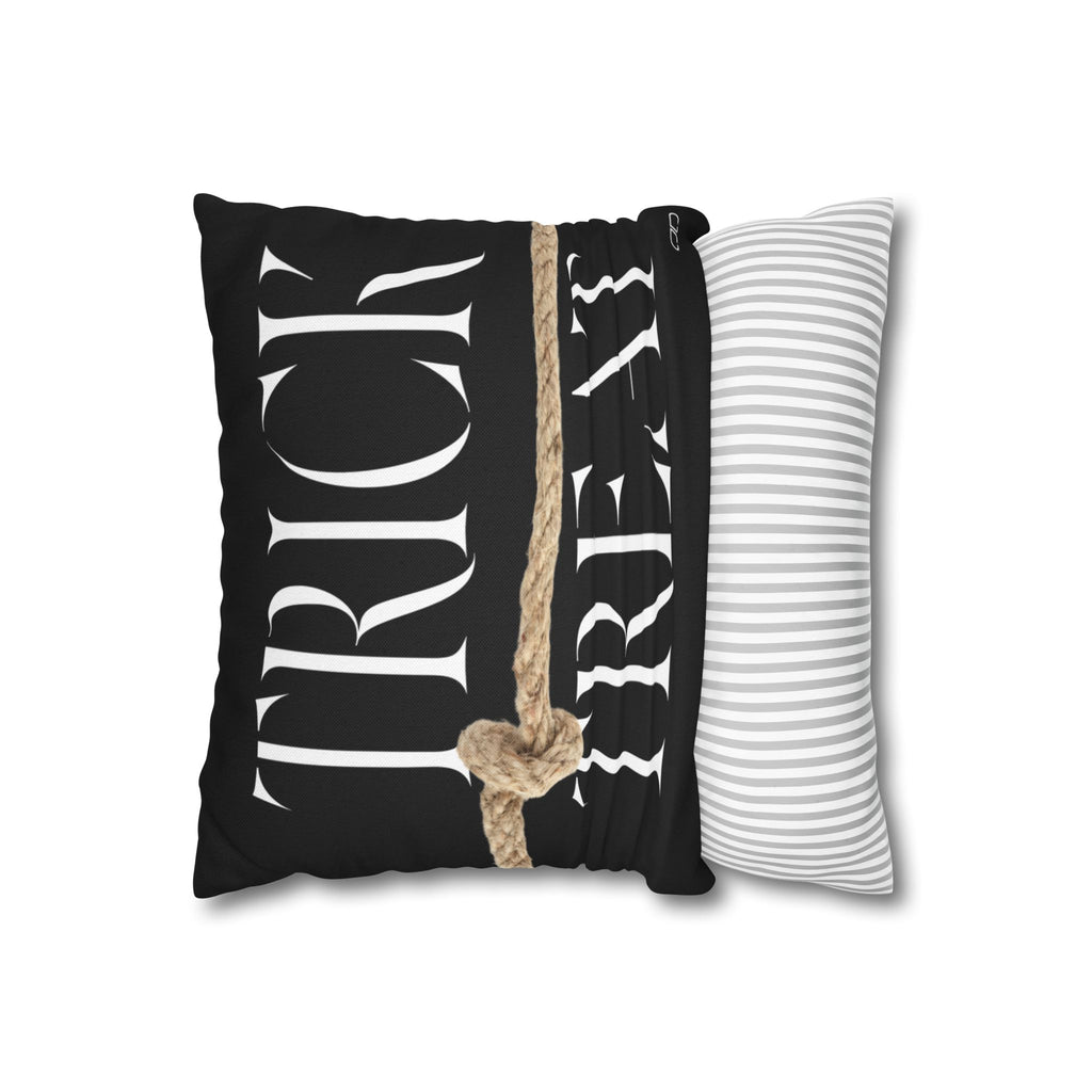 Halloween Trick or Treat Pillowcase, Spun Polyester Home Decor, Cozy Autumn Vibes, Seasonal Cushion Cover, Perfect for Fall Celebrations