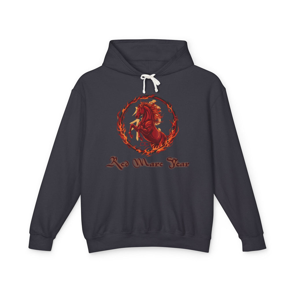 Red Mare Year Hoodie — Year of the Horse Graphic Hooded Sweatshirt