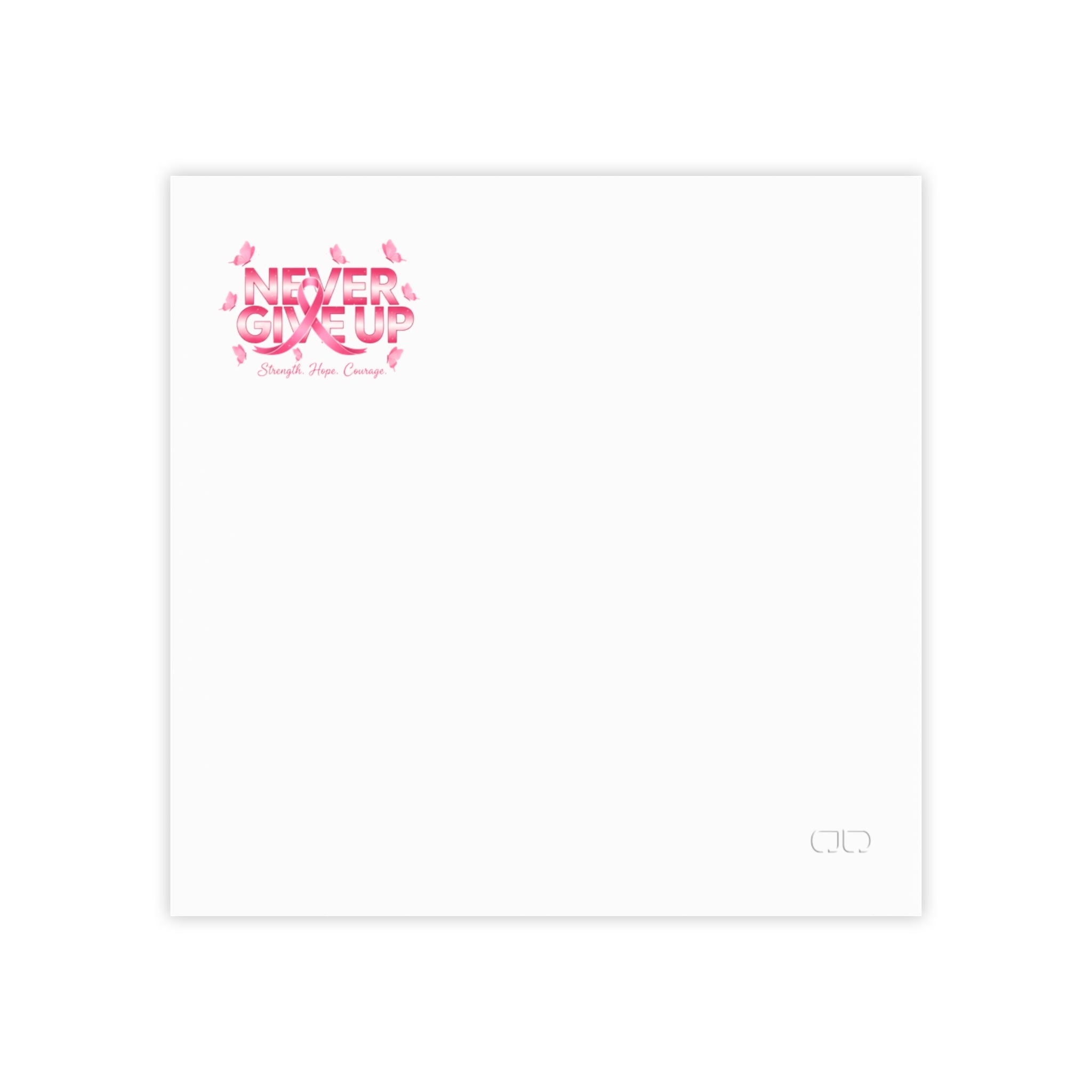 Never Give Up! Chic Pink Floral Post-it® Note Pads for Home or Office, Sticky Notes for Planners, Gifts for Her, Organization Essentials, CuteStationery