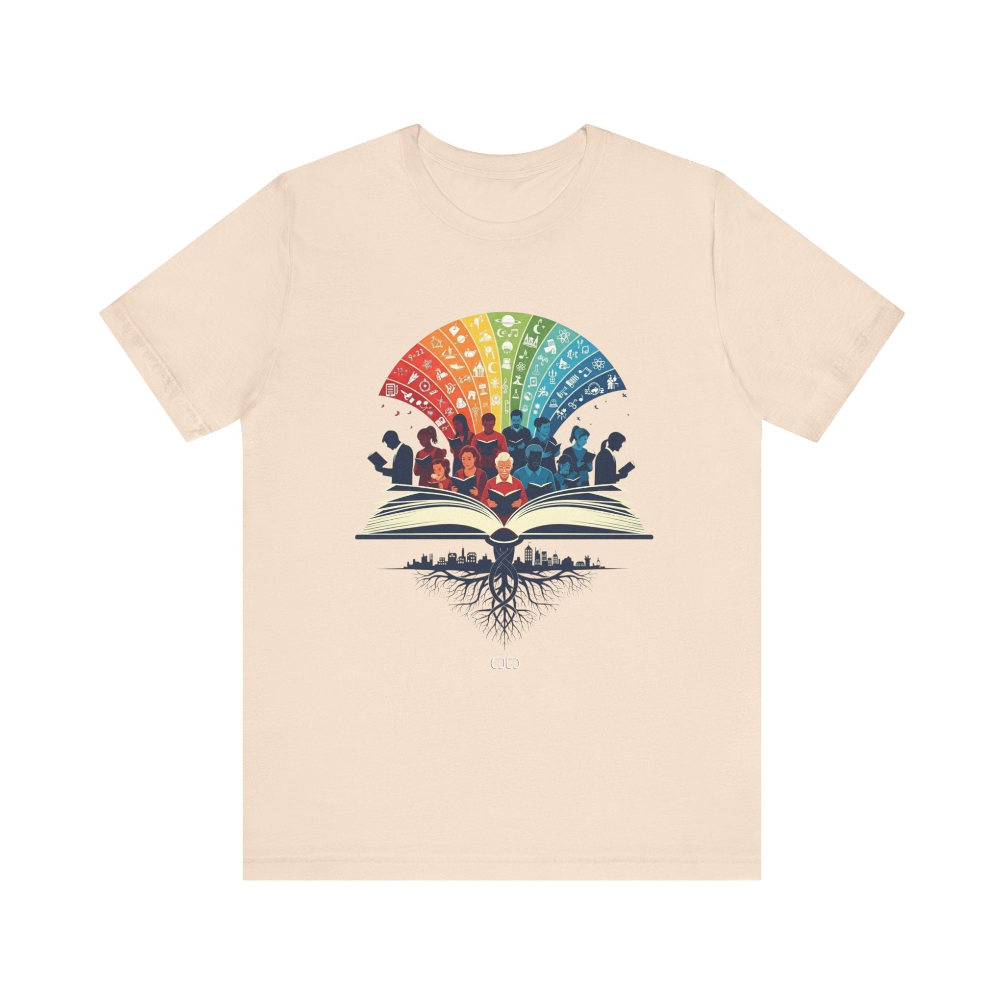 Rainbow Literary Unisex Tee, Book Lovers Gift, Teacher Appreciation Shirt, Reading Enthusiast Tee, Colorful Quote T-Shirt