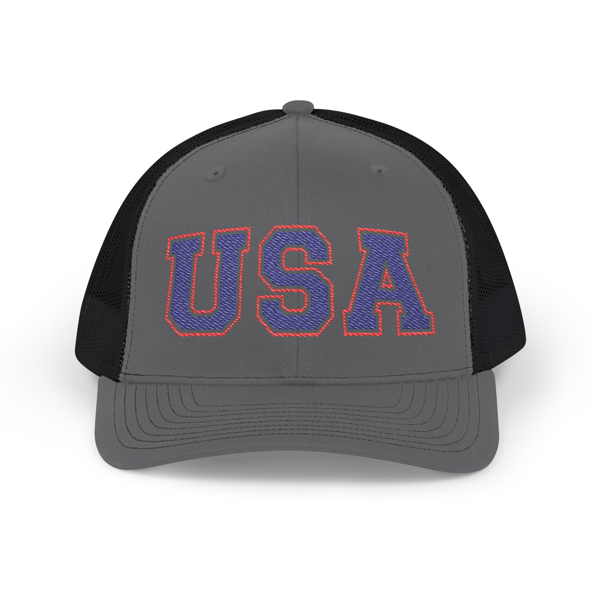 Patriotic Snapback Trucker Cap, USA Embroidered Hat, Summer Fashion Accessory, Festival Gear, Sports Event Cap, Gift For Him/Her