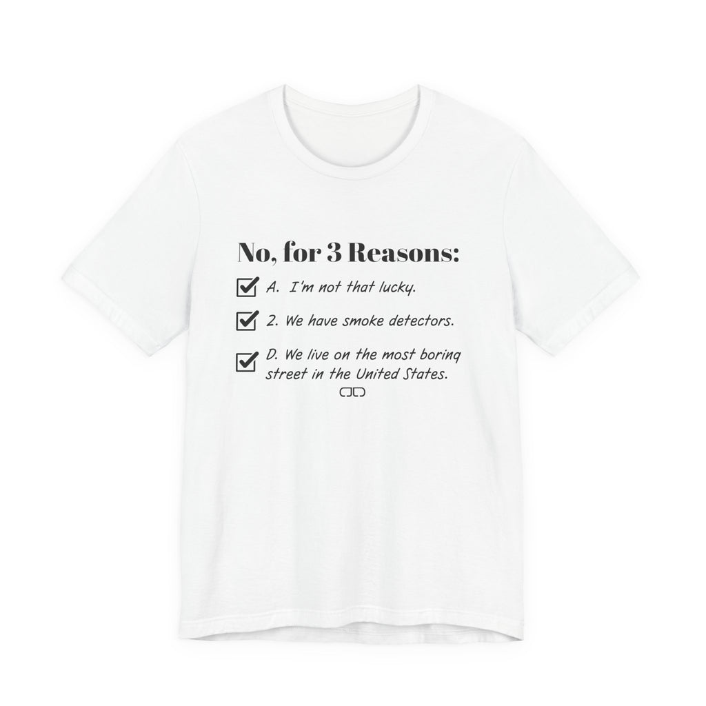 No. for 3 Reasons Tshirt