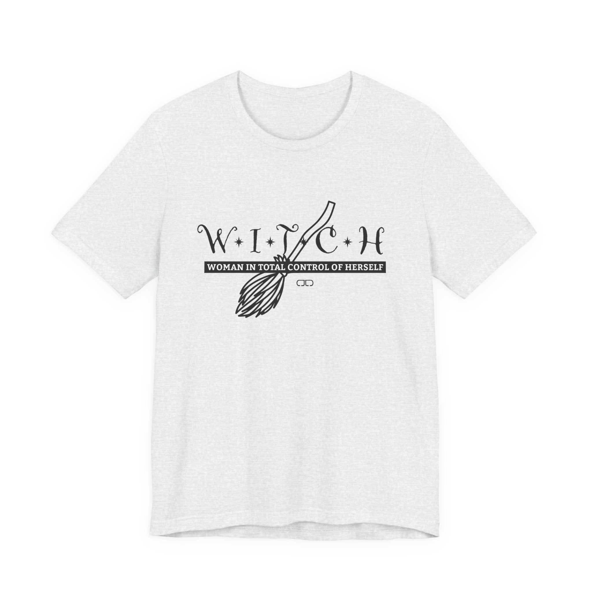 Witch Woman In Control of Herself Tee - Unisex Jersey Short Sleeve Shirt, Perfect for Witches, Gift for Halloween, Spiritual Wear, Self-Empowerment Apparel