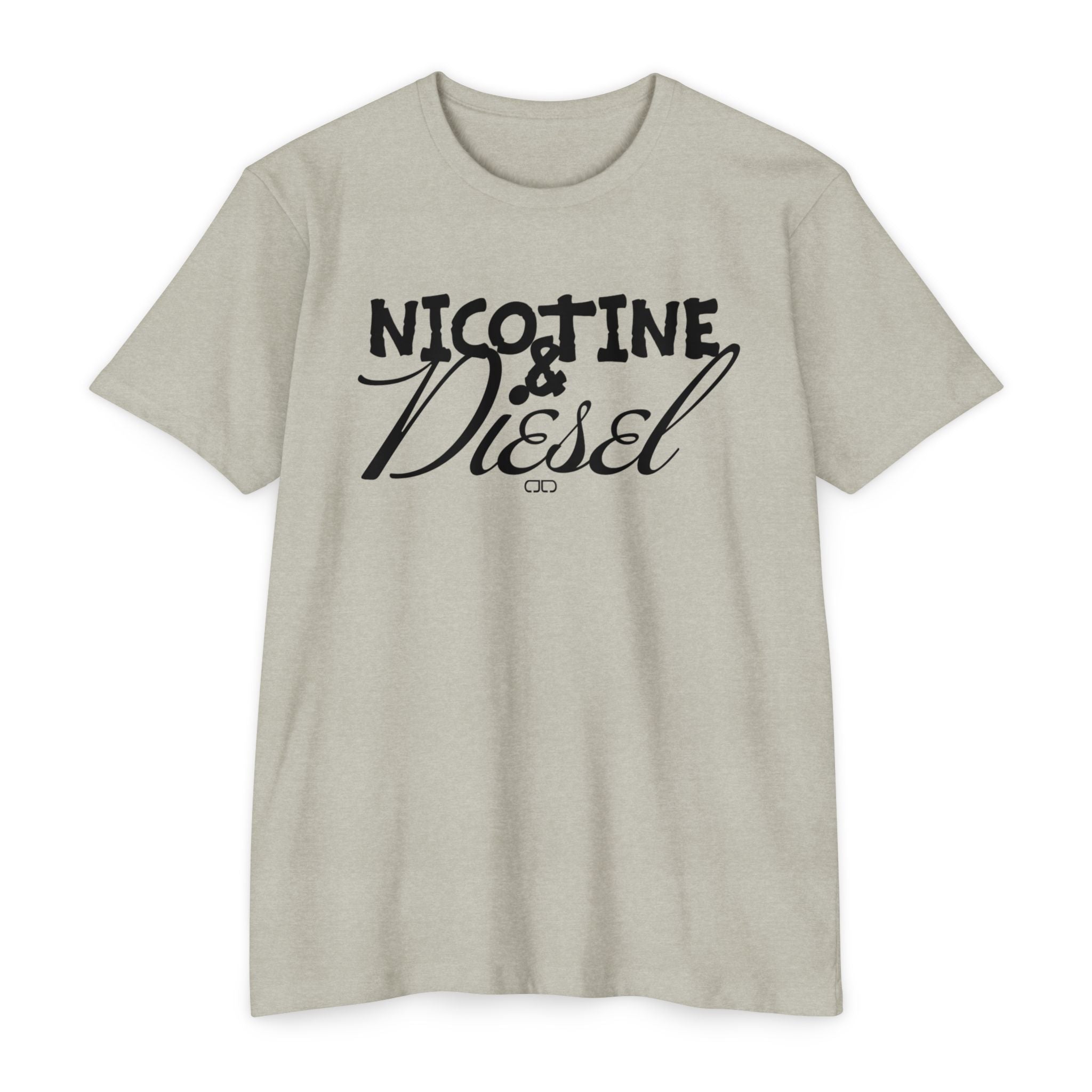Unisex Nicotine & Diesel T-Shirt | Casual Streetwear, Gift for Smokers, Vintage-Inspired Tee, Relaxed Fit Apparel, Everyday Wear