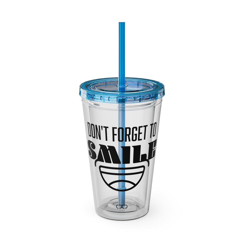 Don't Forget to Smile - Fun Travel Mug, Motivational Drinkware, Summer Beach Cup, Gift for Friends, [...]