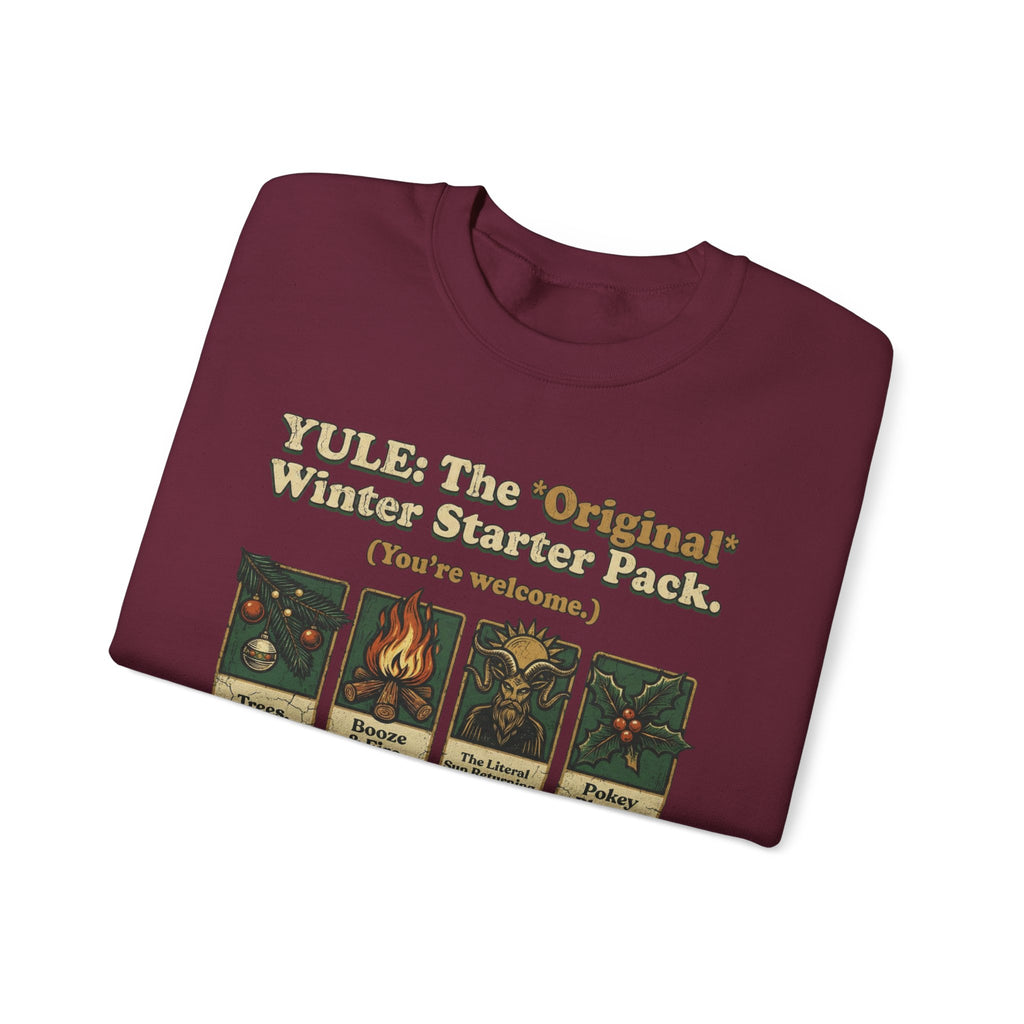 Holiday Yule Winter Starter Pack Sweatshirt — Cozy Seasonal Crewneck