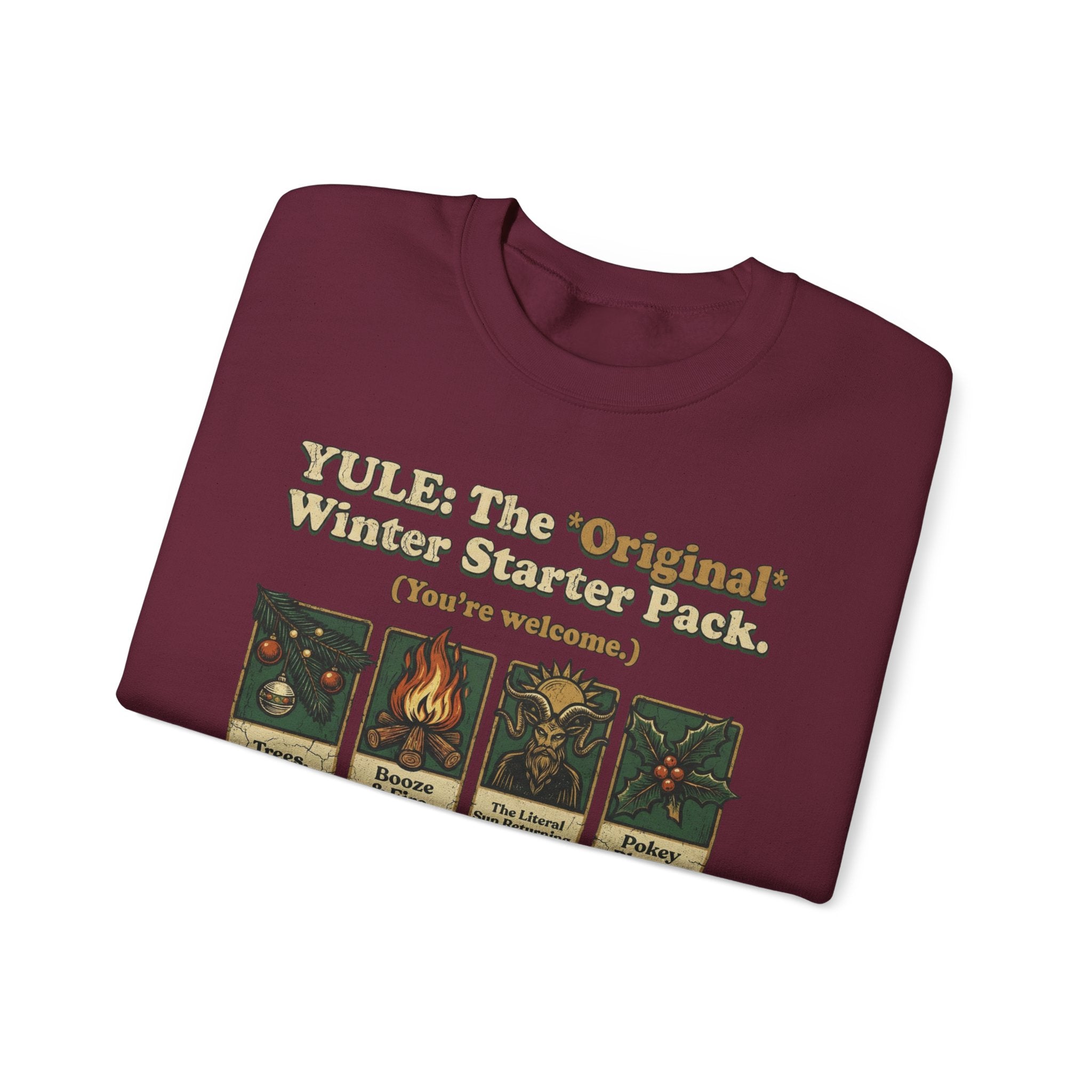 Holiday Yule Winter Starter Pack Sweatshirt — Cozy Seasonal Crewneck