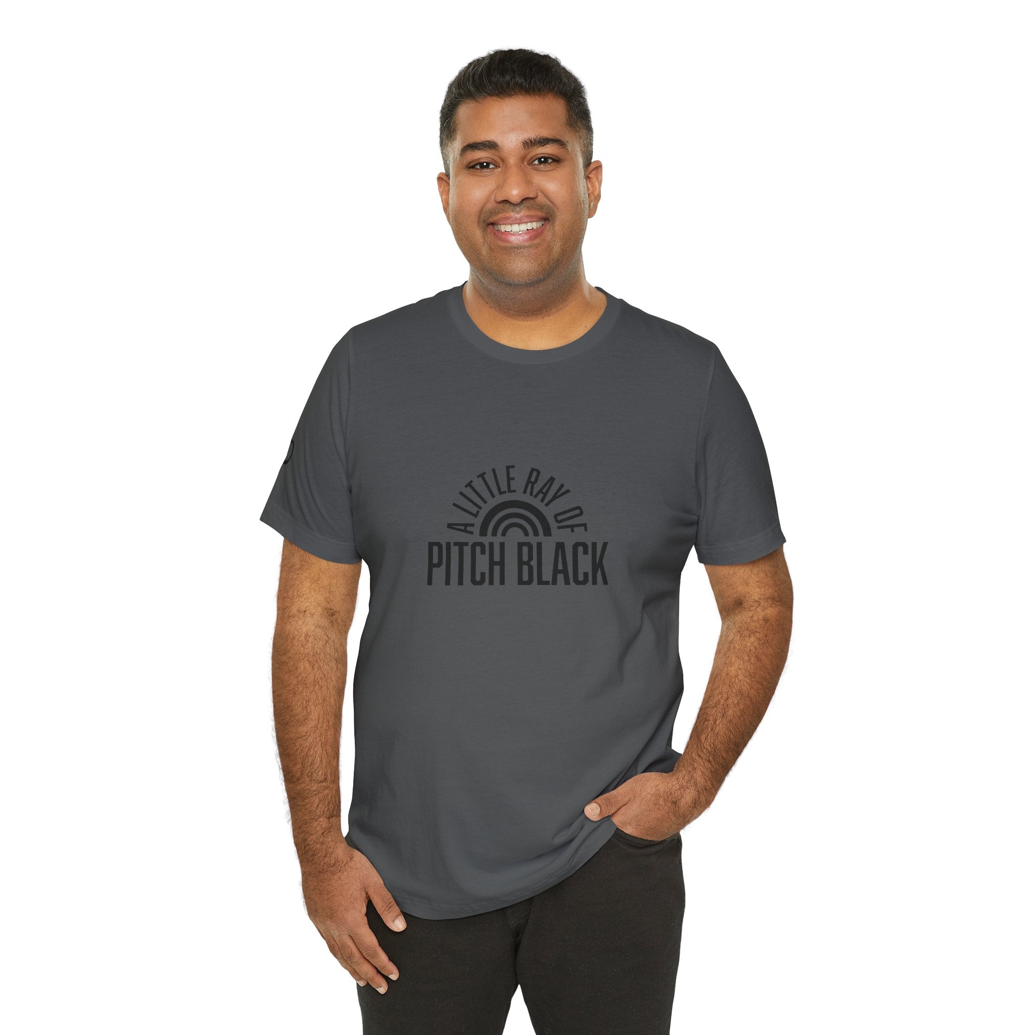 A Little Ray of Pitch Black Tee, Unisex Shirt, Gift for All Occasions, Casual Wear, Statement Tee, Unique Graphic T-Shirt