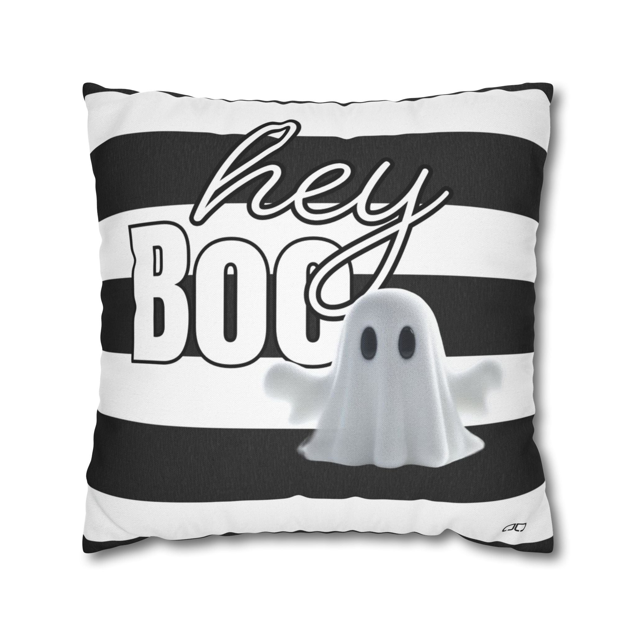Hey Boo Halloween Ghost Pillowcase, Spooky Decor, Fall Home Accent, Cozy Halloween Gift, Hey Boo Cushion Cover
