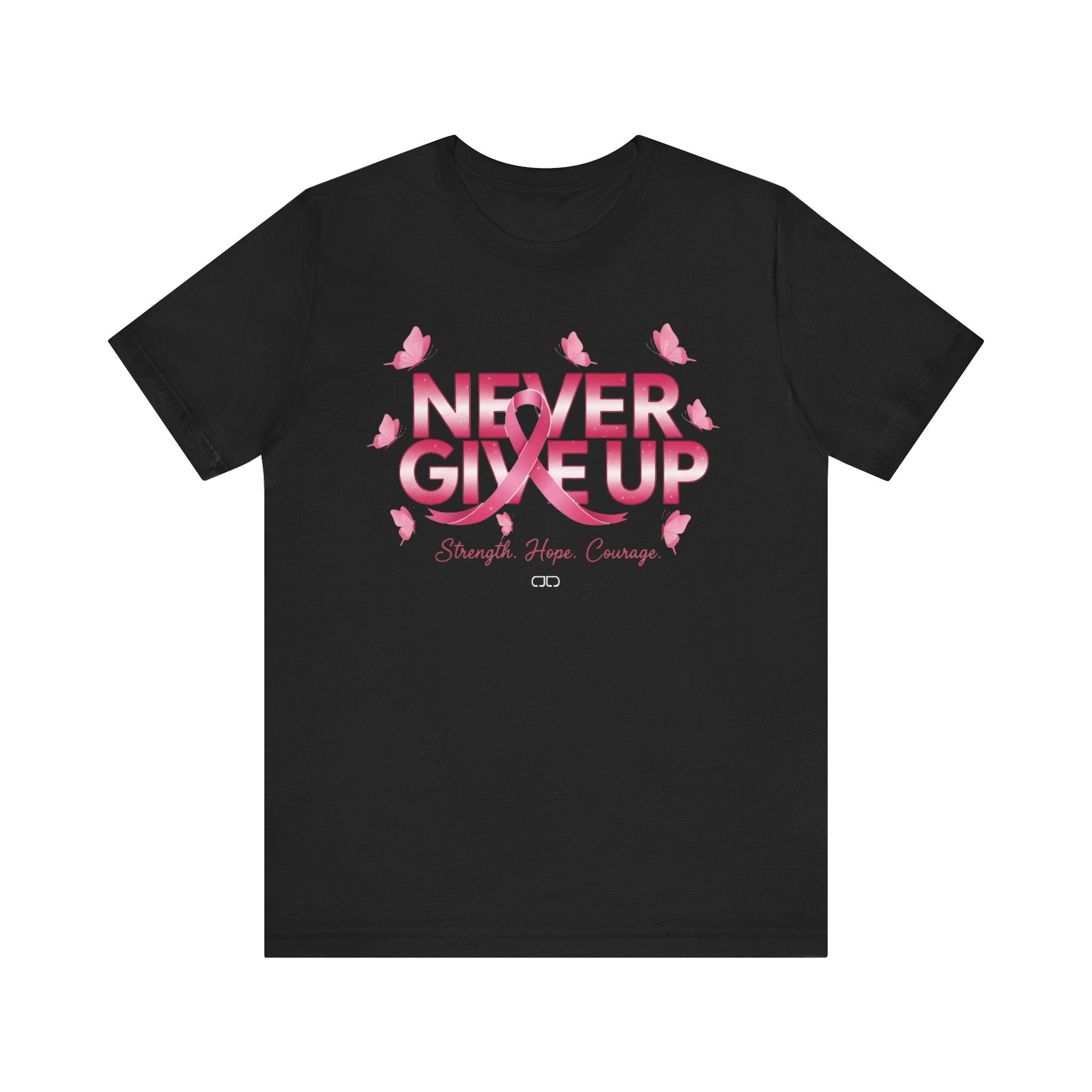 Never Give Up Inspirational Cancer Awareness Tee, Unisex Jersey Tee,  Gift for Survivors, Support Community T-Shirt